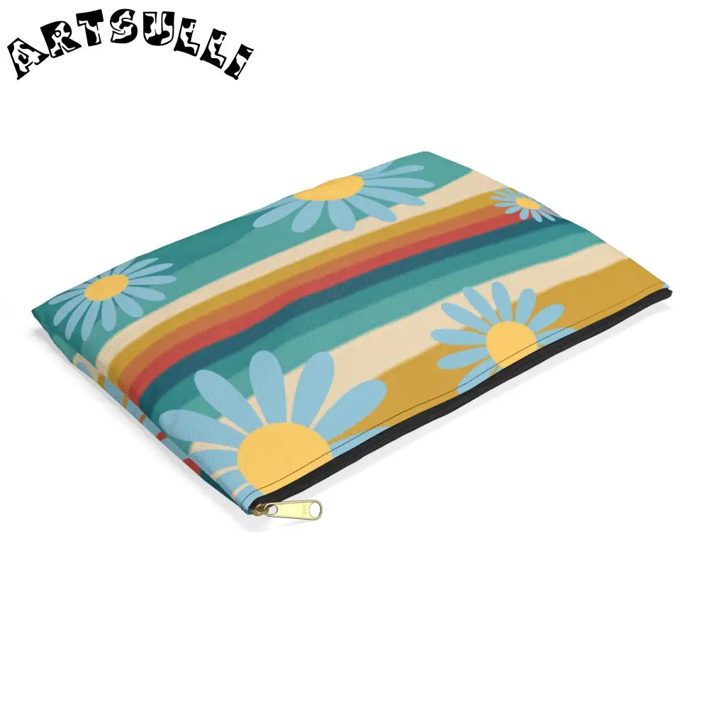 JAKKOUTTHEBXX Psychedelic Floral Hills Multi-Color Accessory Pouch