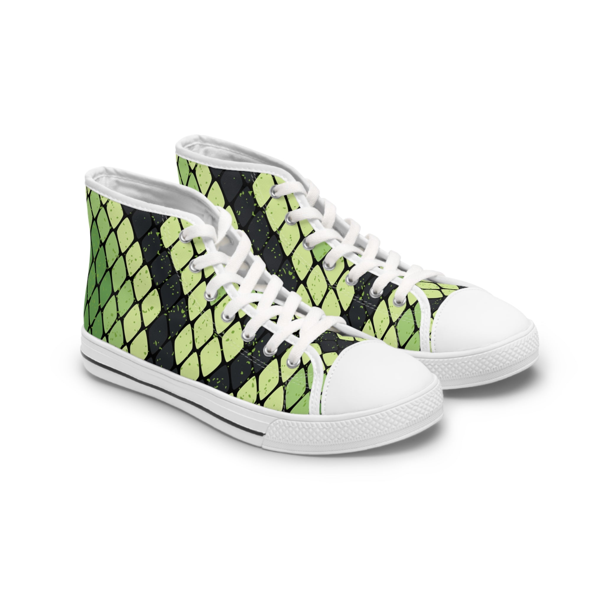 Snake Skin Women's High Top Sneakers, Artsulli - Art is Long, Life is Short, Shoes, Size, US 5.5, Color, White sole, , , 11347725467515