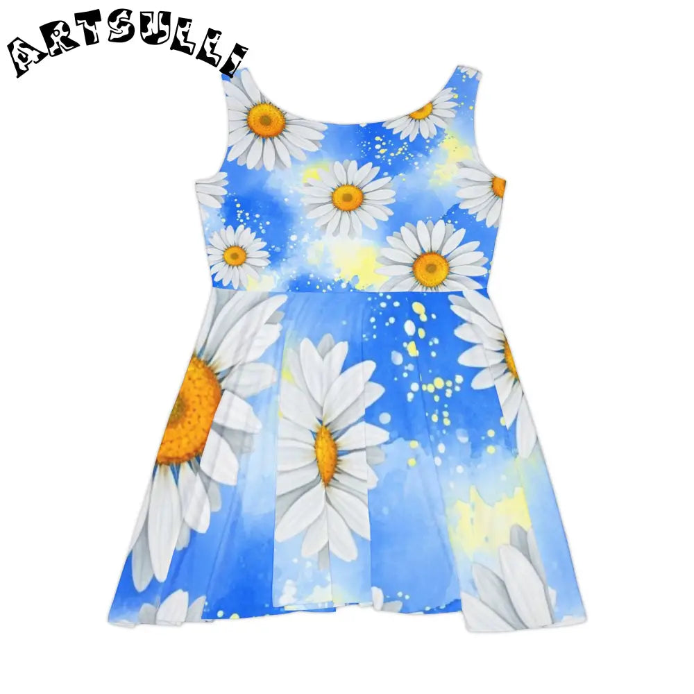 JAKKOUTTHEBXX Daisies Women’s Skater Dress (AOP) JAKKOUTTHEBXX
