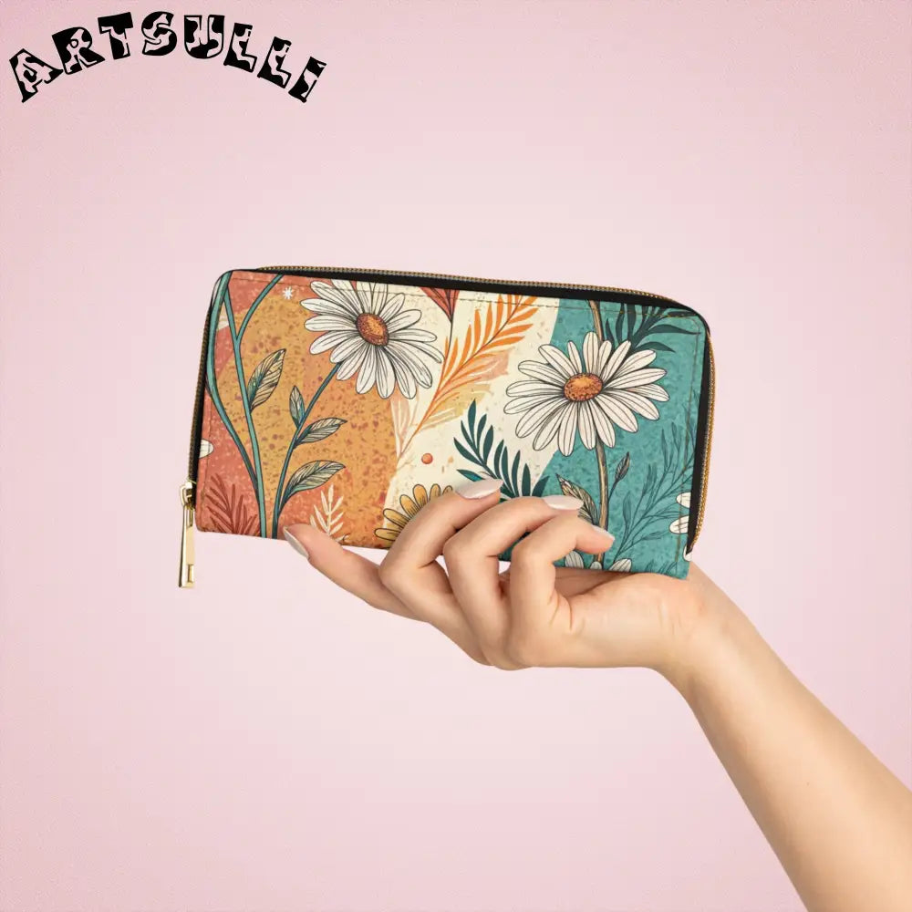 JAKKOUTTHEBXX Retro Daisy Dream Zipper Wallet JAKKOUTTHEBXX Artsulli