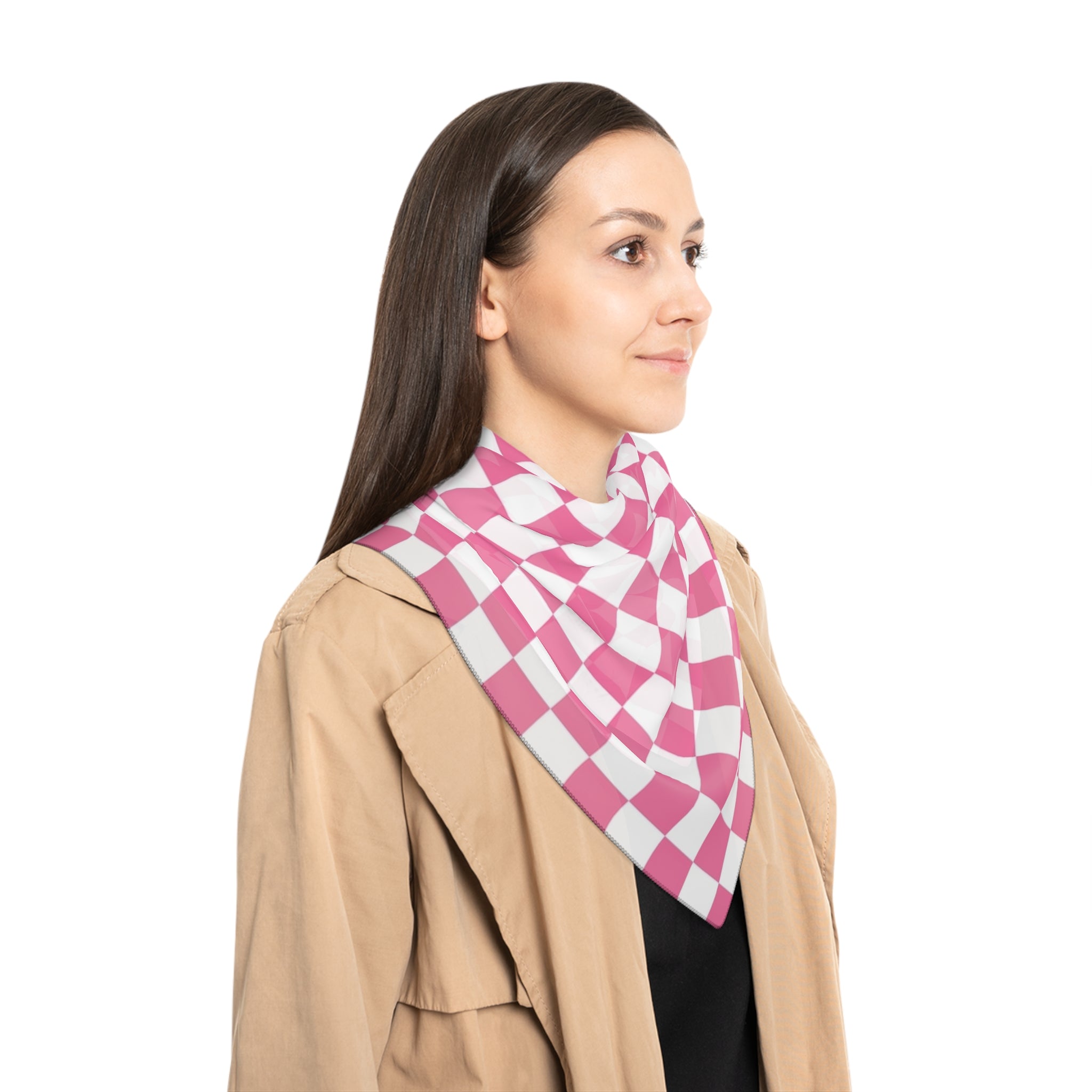 Yuyushiki Pink Check Poly Scarf, Artsulli - Art is Long, Life is Short, Accessories, , , , , , , 
