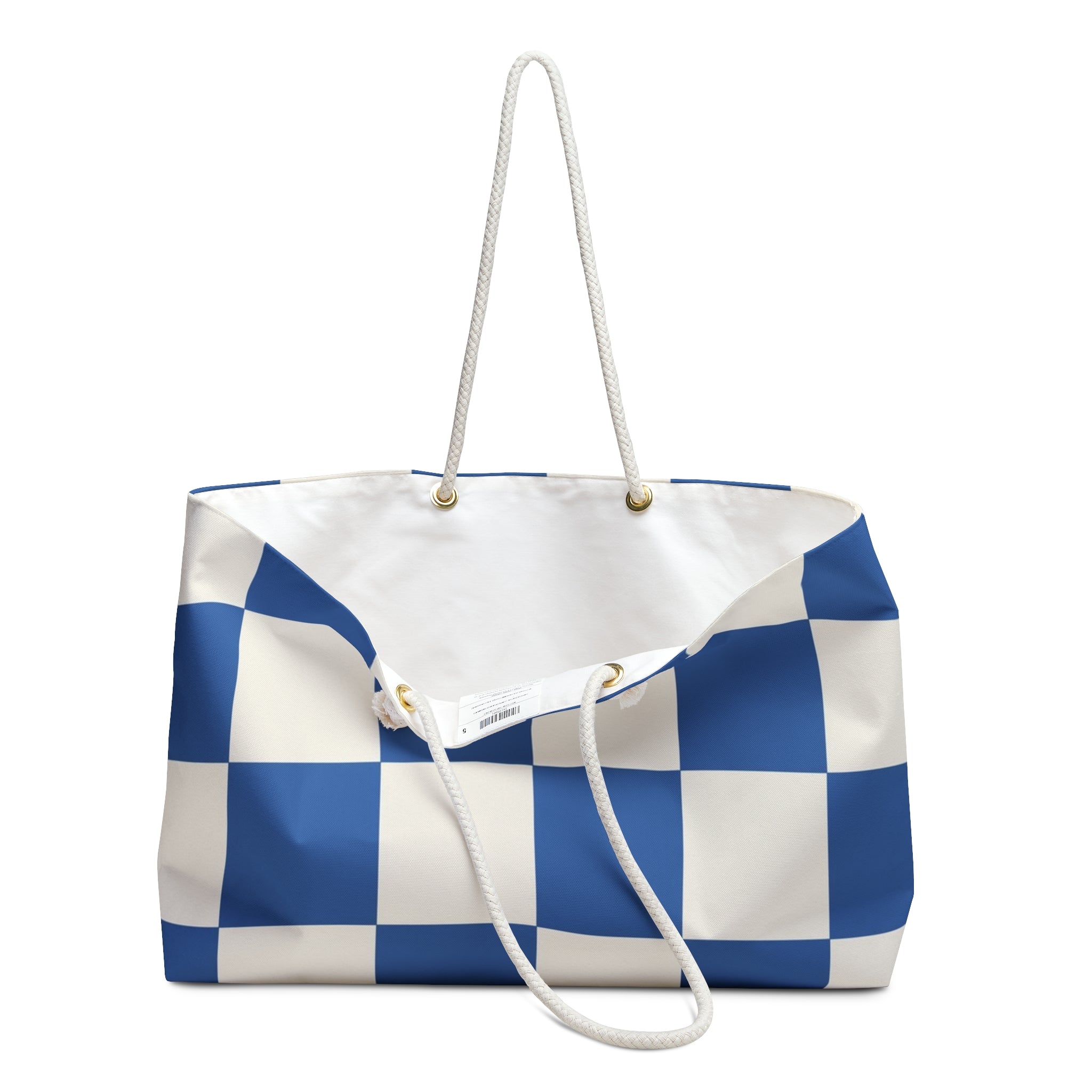 Checkerboard Blue Weekender Bag, Artsulli - Art is Long, Life is Short, Bags, , , , , , , 