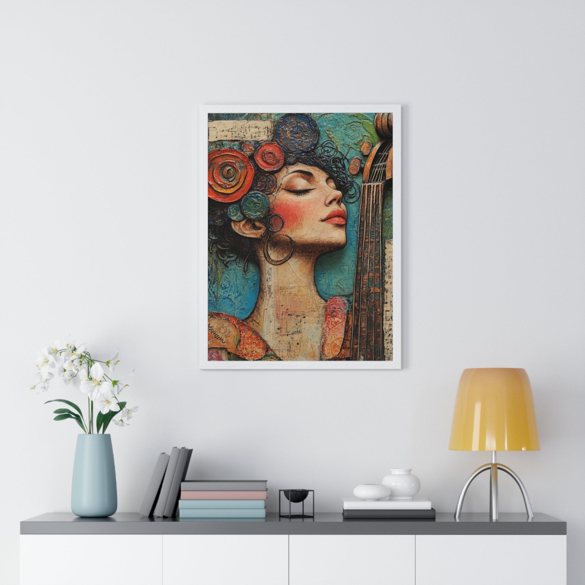 Woman With A Violin III Vertical Framed Poster, Artsulli - Art is Long, Life is Short, Poster, , , , , , , 
