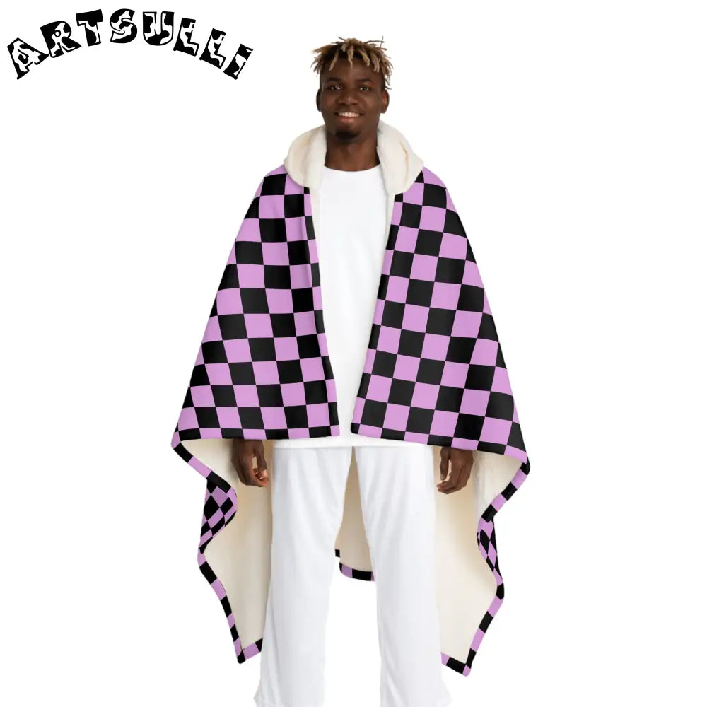 JAKKOUTTHEBXX Pixel Punk Vision II Hooded Sherpa Fleece Blanket