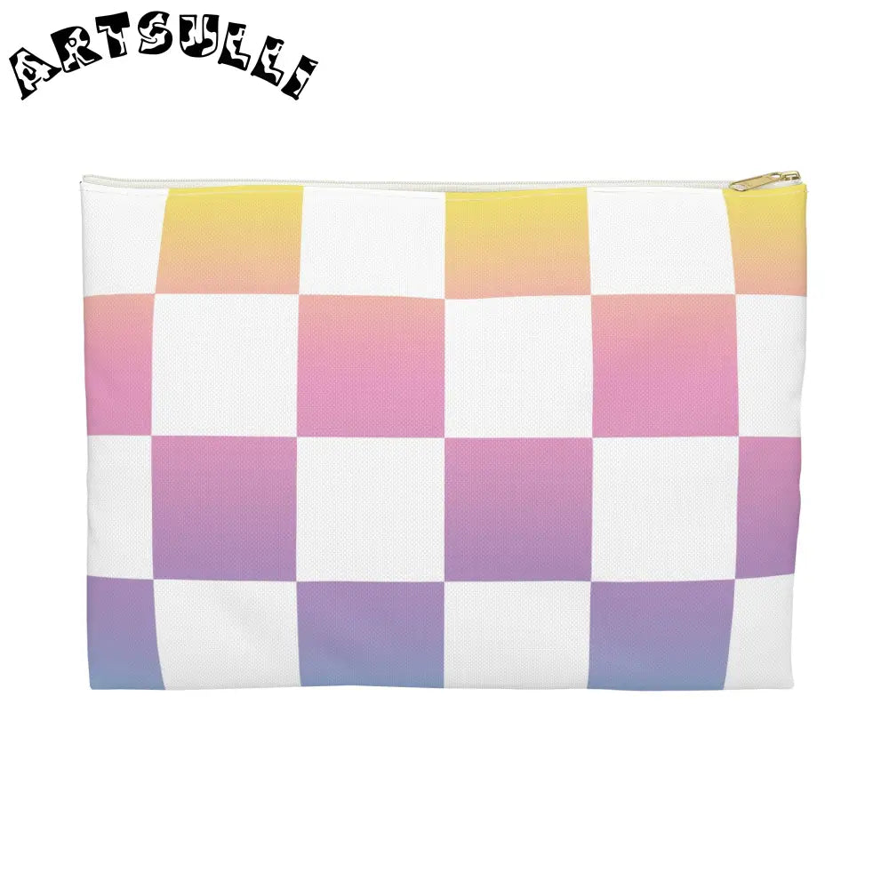 JAKKOUTTHEBXX Vaporwave Check Accessory Pouch JAKKOUTTHEBXX Artsulli