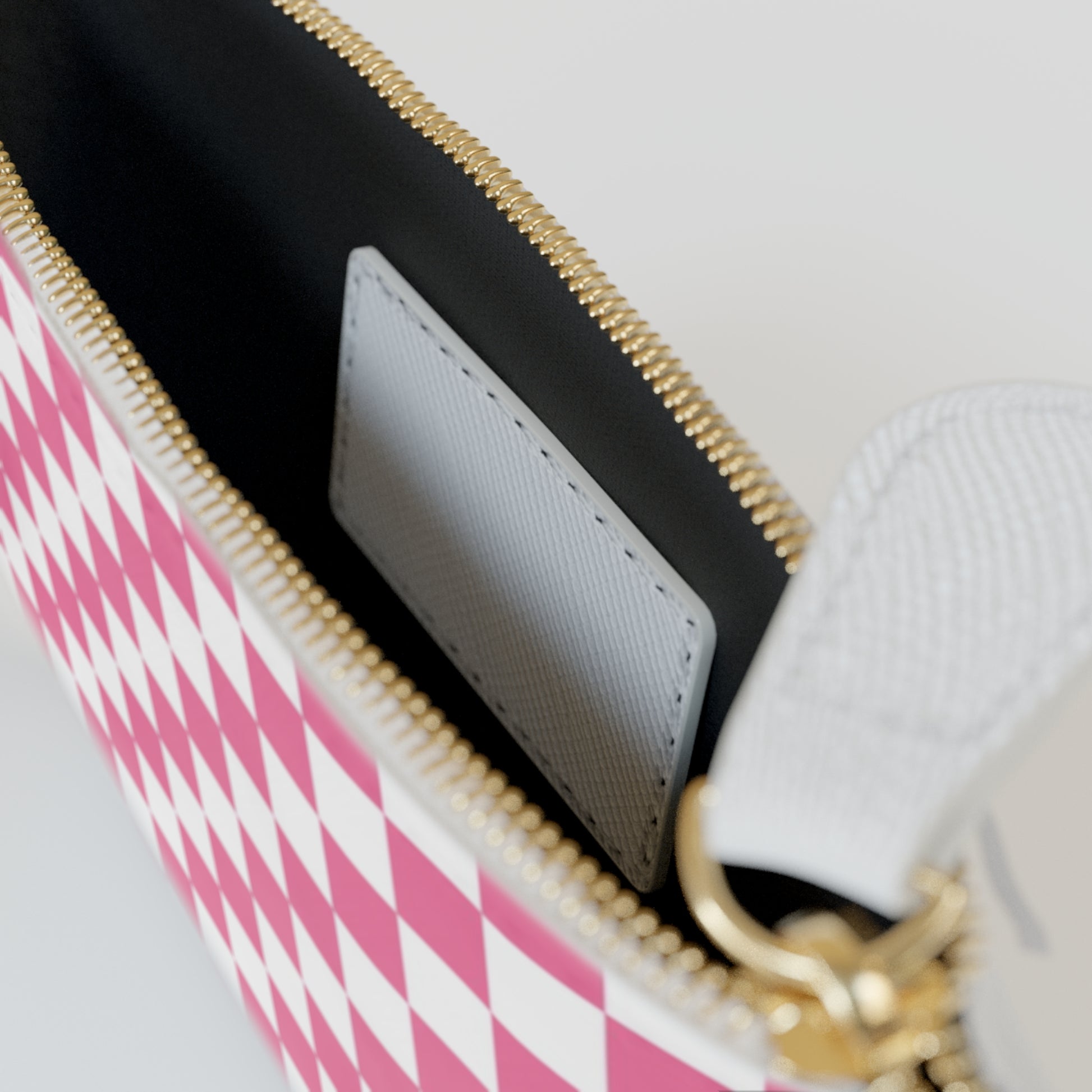Yuyushiki Pink Check Mini Clutch Bag, Artsulli - Art is Long, Life is Short, Bags, , , , , , , 
