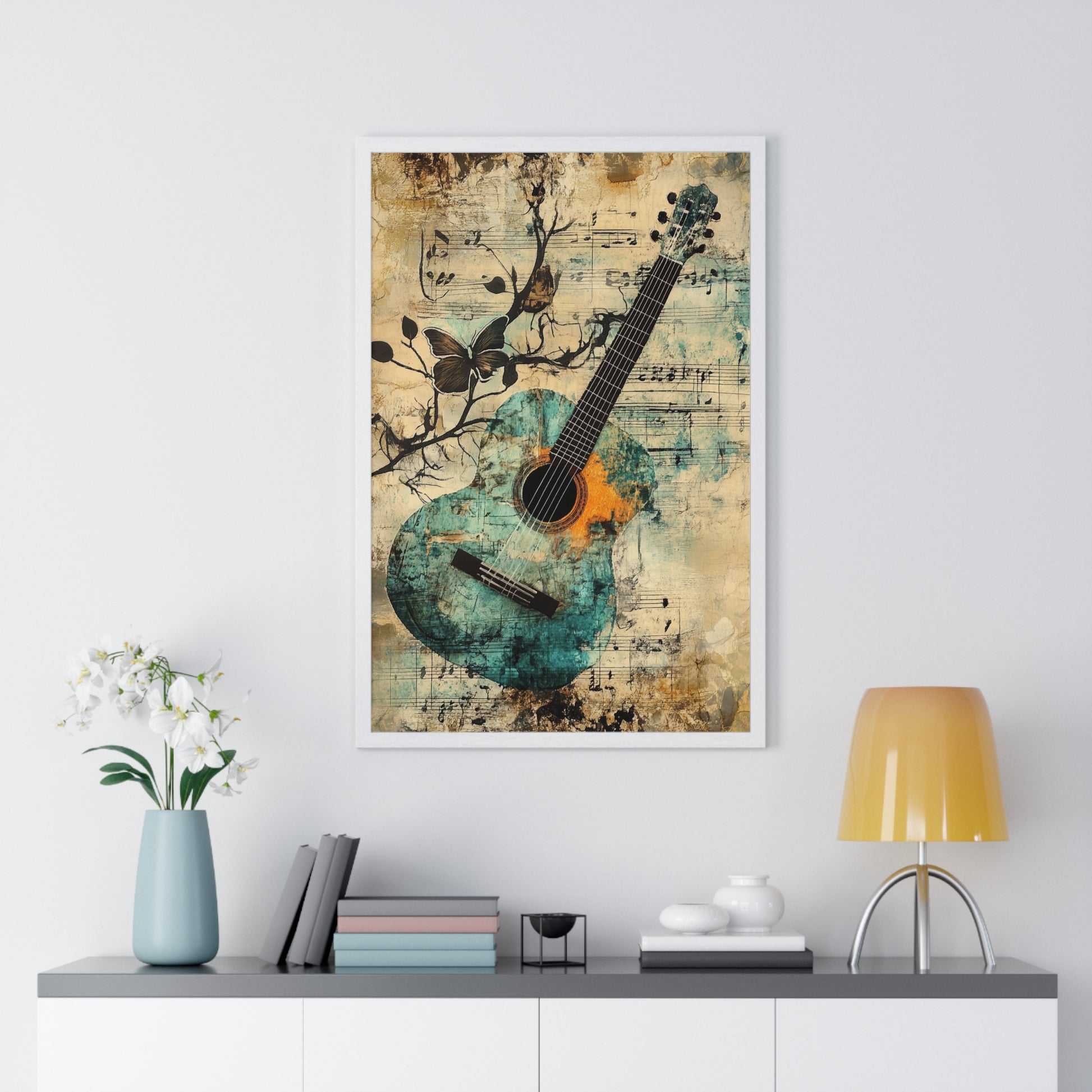 Guitar Type Beat Art Vertical Framed Poster, Artsulli - Art is Long, Life is Short, Poster, , , , , , , 