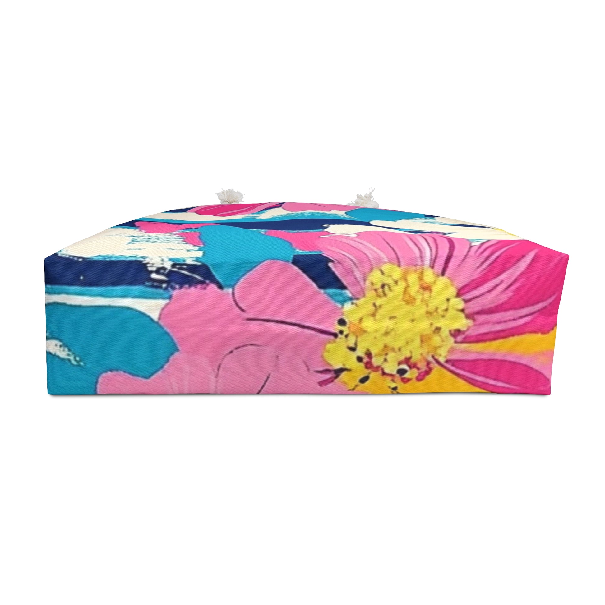 Dayglo Floral Stripes Multi-Color Weekender Bag, Artsulli - Art is Long, Life is Short, Bags, , , , , , , 