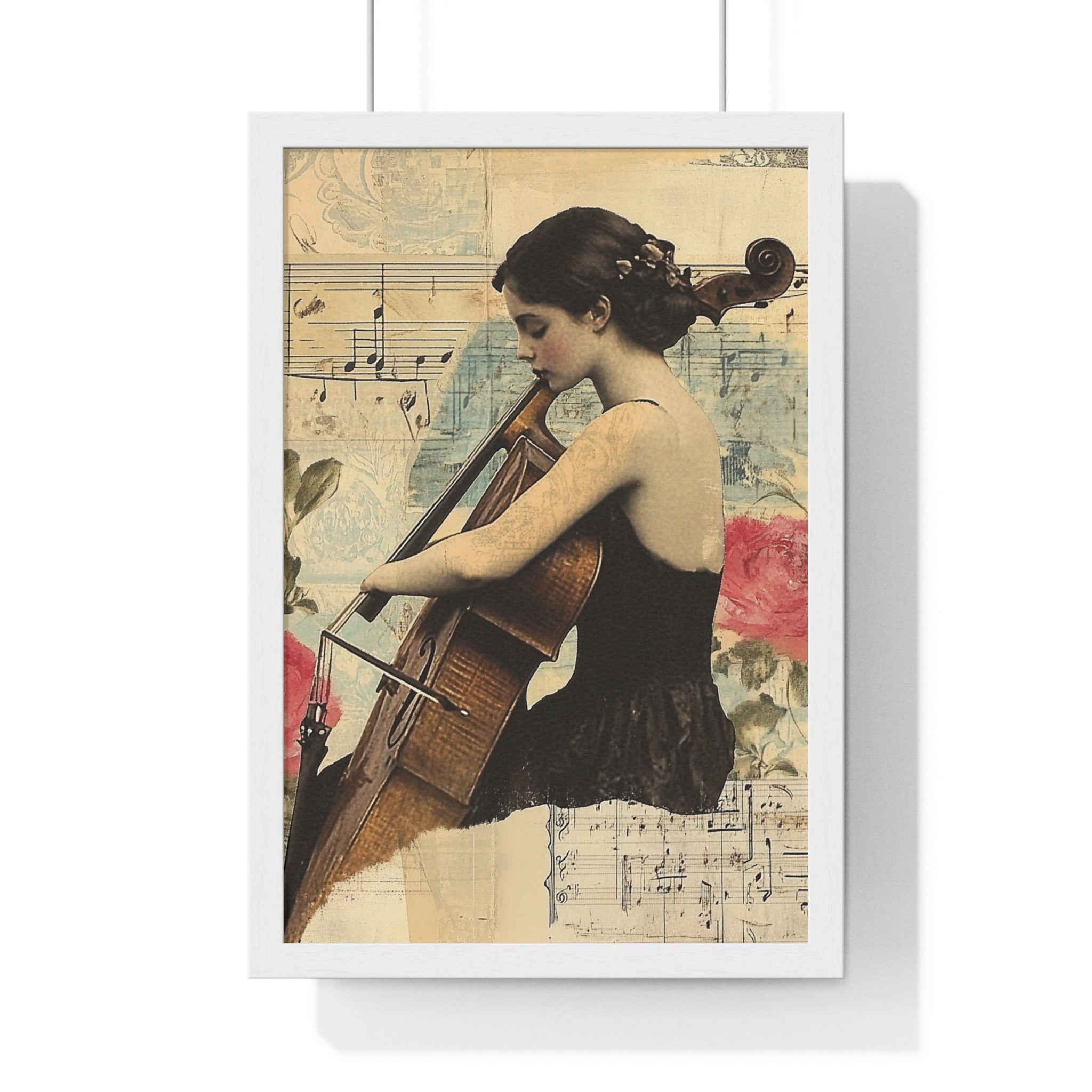 Vaporwave Type Beat Girl Vertical Framed Poster, Artsulli - Art is Long, Life is Short, Poster, Size, 12″ x 18″, Color, White, , , 31183706261591969137