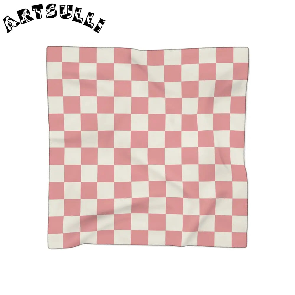 JAKKOUTTHEBXX Retro Checkered Grassland Sprites II Poly Scarf