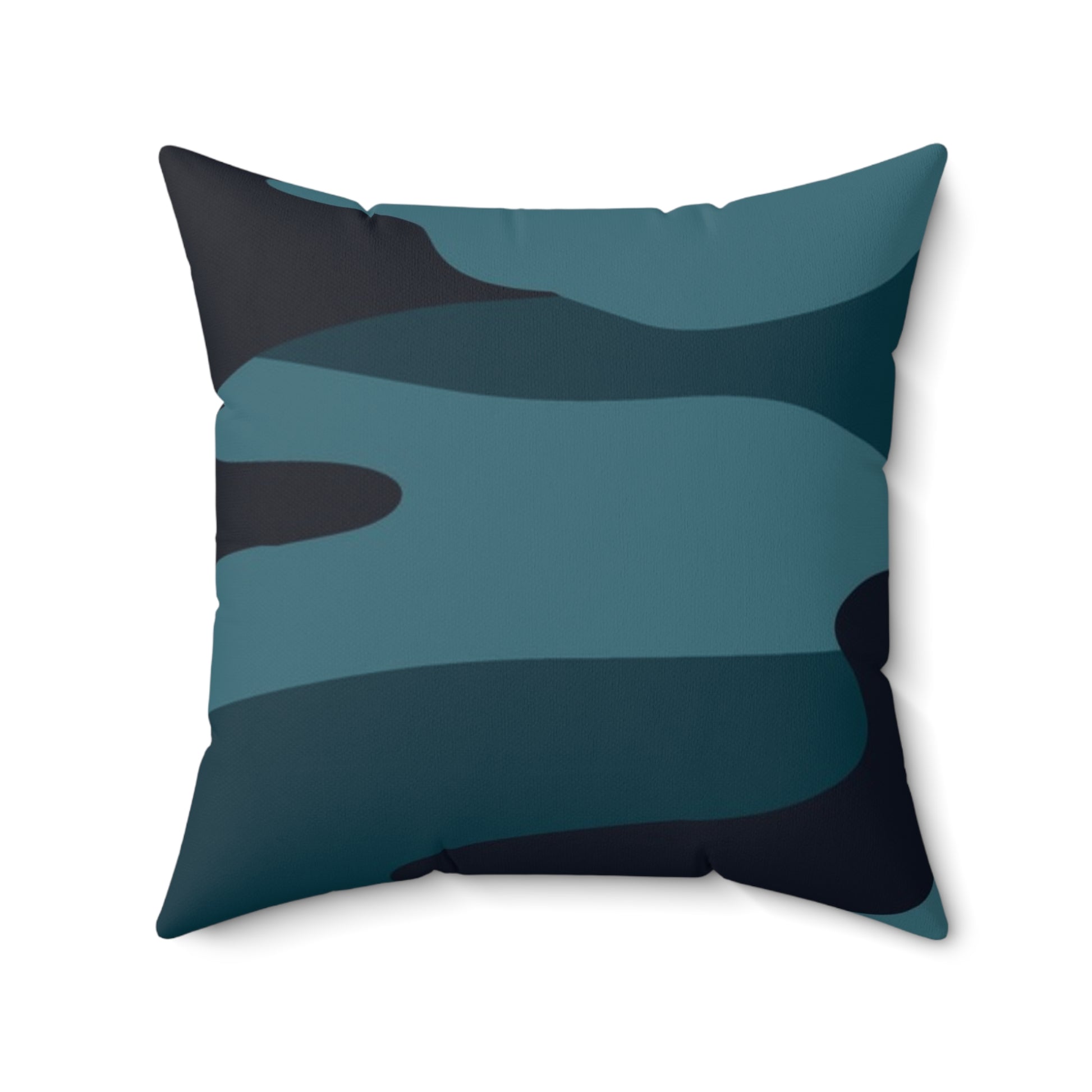 Blue Camouflage Faux Suede Square Pillow, Artsulli - Art is Long, Life is Short, Home Decor, , , , , , , 
