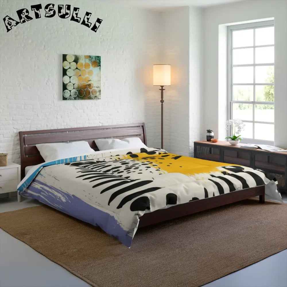 JAKKOUTTHEBXX Rae Zebra Rhapsody Comforter JAKKOUTTHEBXX Artsulli