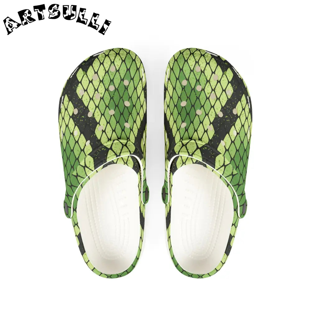 JAKKOUTTHEBXX Snake Skin EVA Foam Rubber Shoes (AOP) JAKKOUTTHEBXX