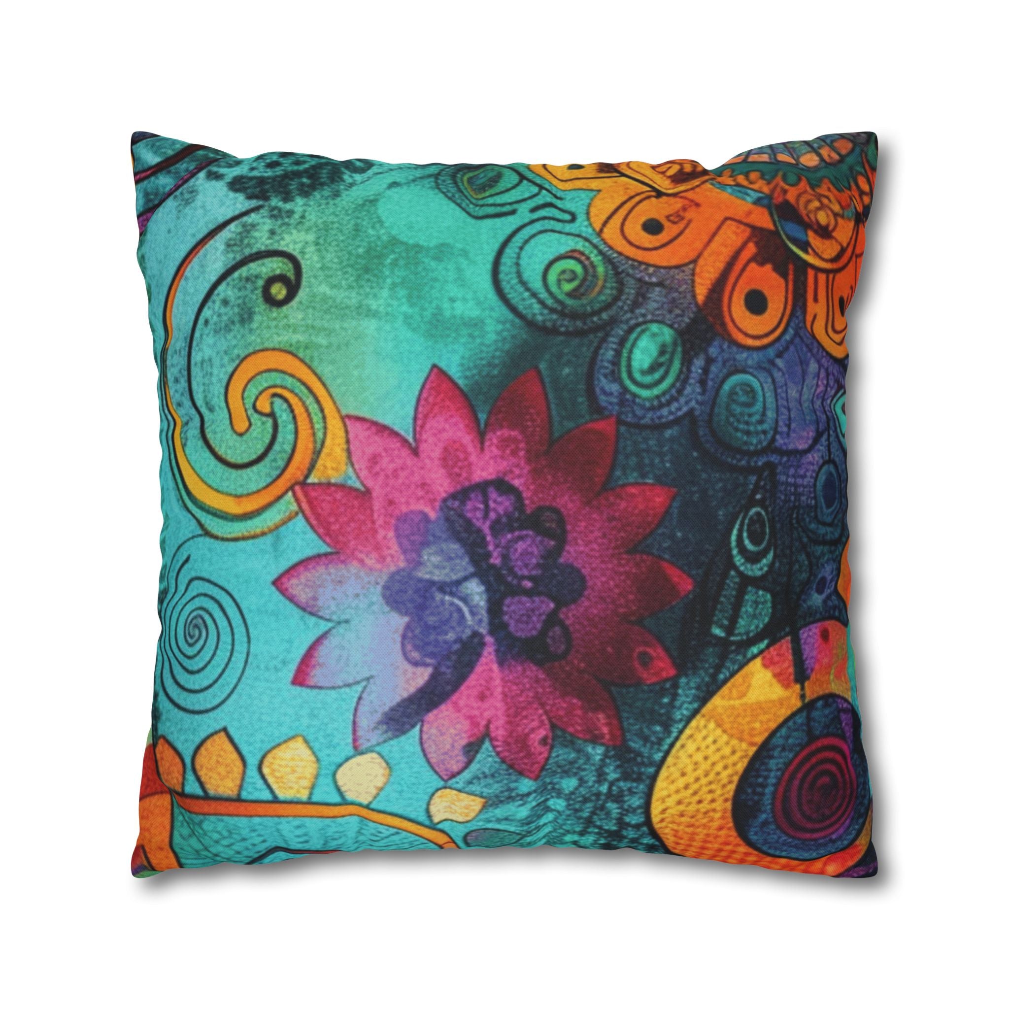 Spun Polyester Square Pillowcase