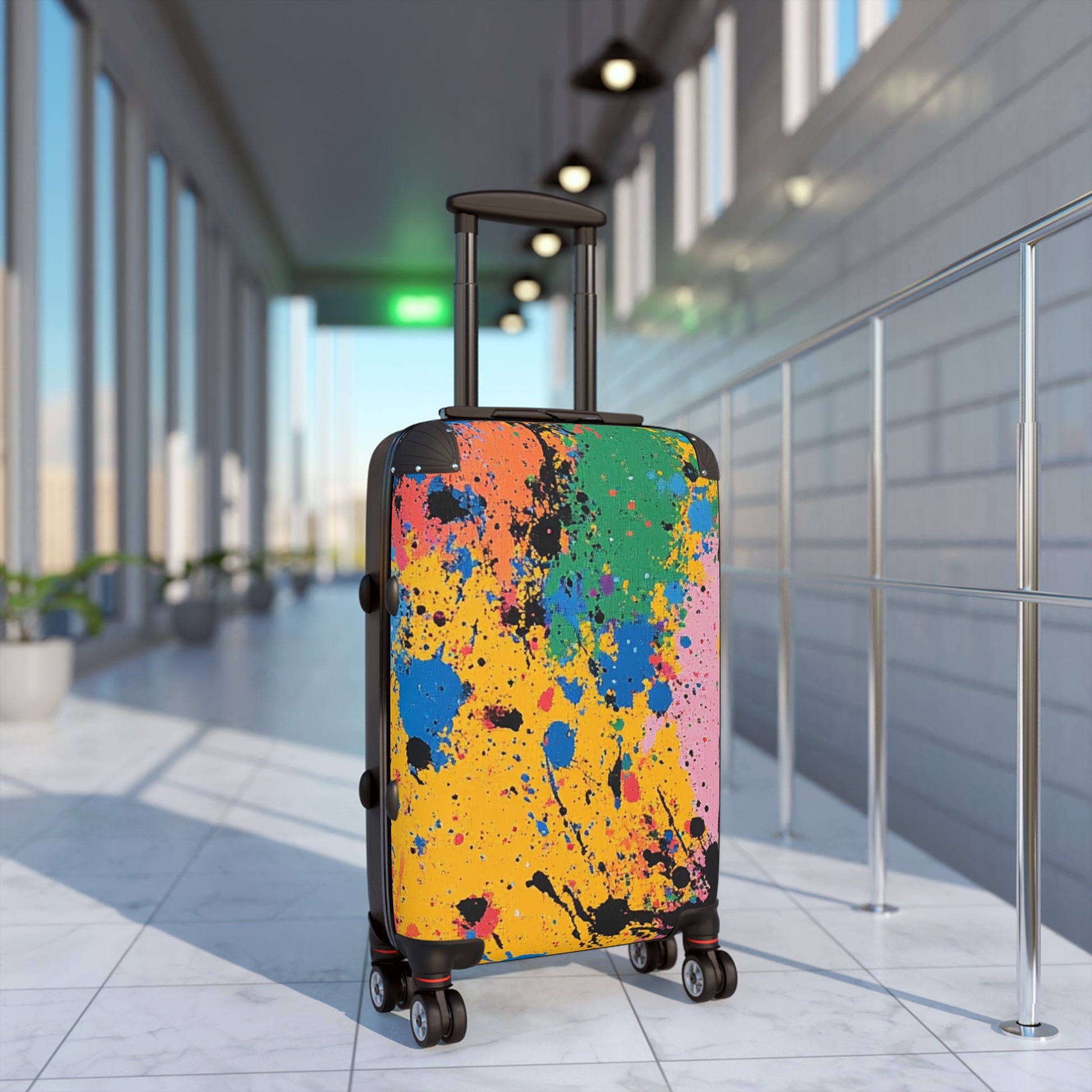 The Colors Of Paint Splatter Suitcase, Artsulli - Art is Long, Life is Short, Bags, , , , , , , 