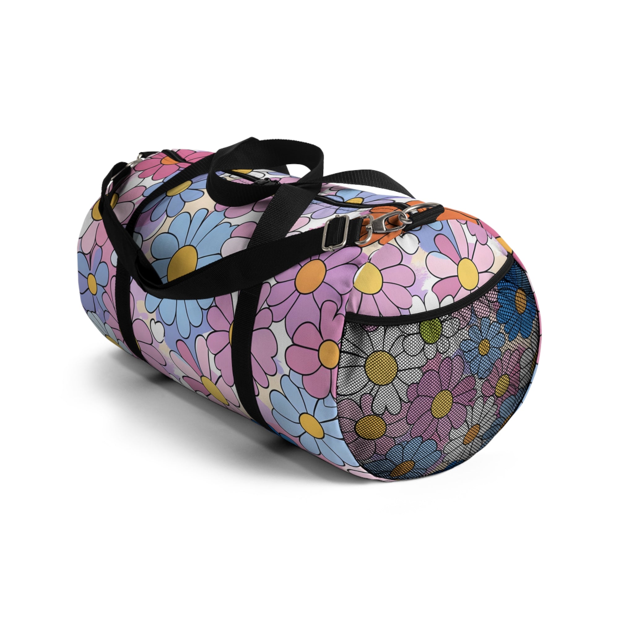 Flower Hour Purple and Blue  Duffel Bag, Artsulli - Art is Long, Life is Short, Bags, , , , , , , 
