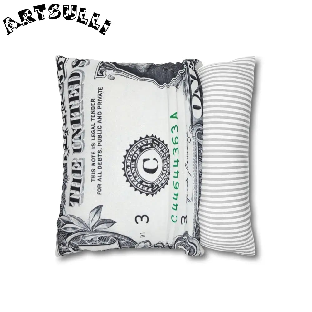 JAKKOUTTHEBXX Dollar Bill Created Art Environment Pillow 2025