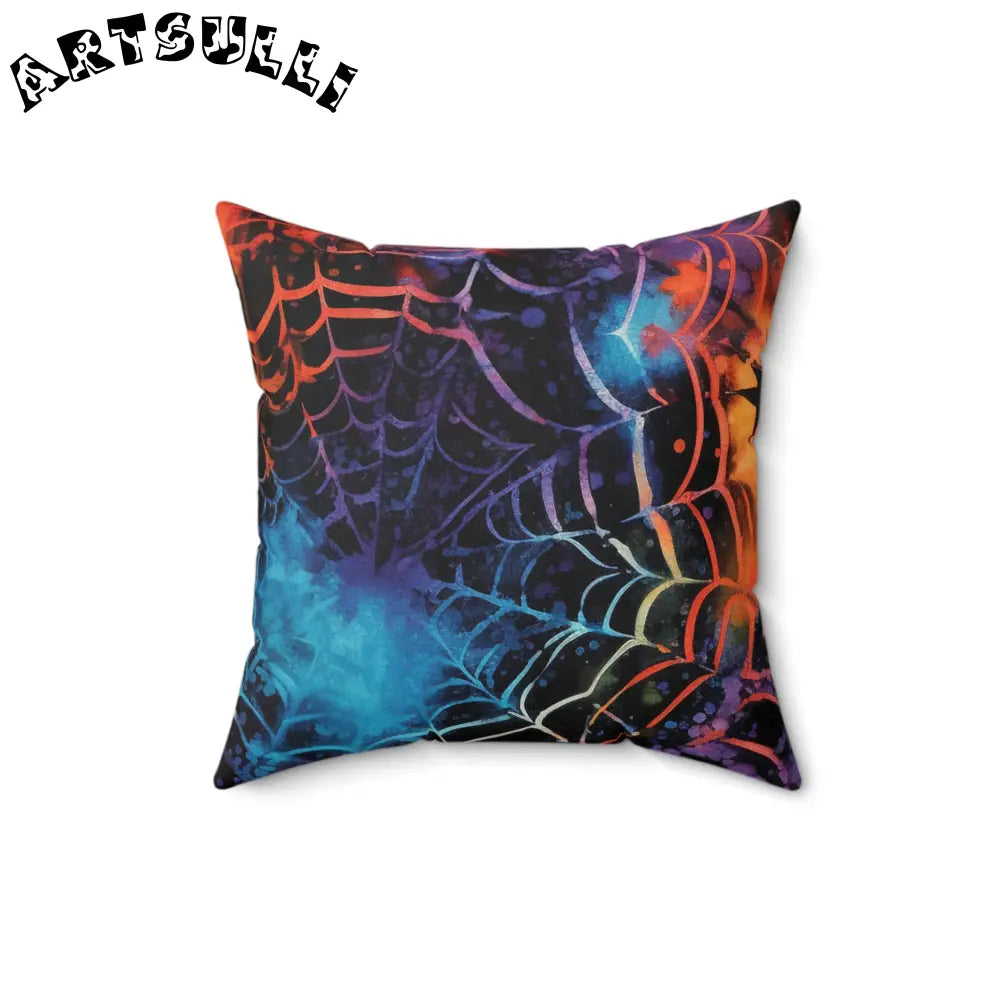 JAKKOUTTHEBXX Colorful Spiderweb Throw Pillow 2025