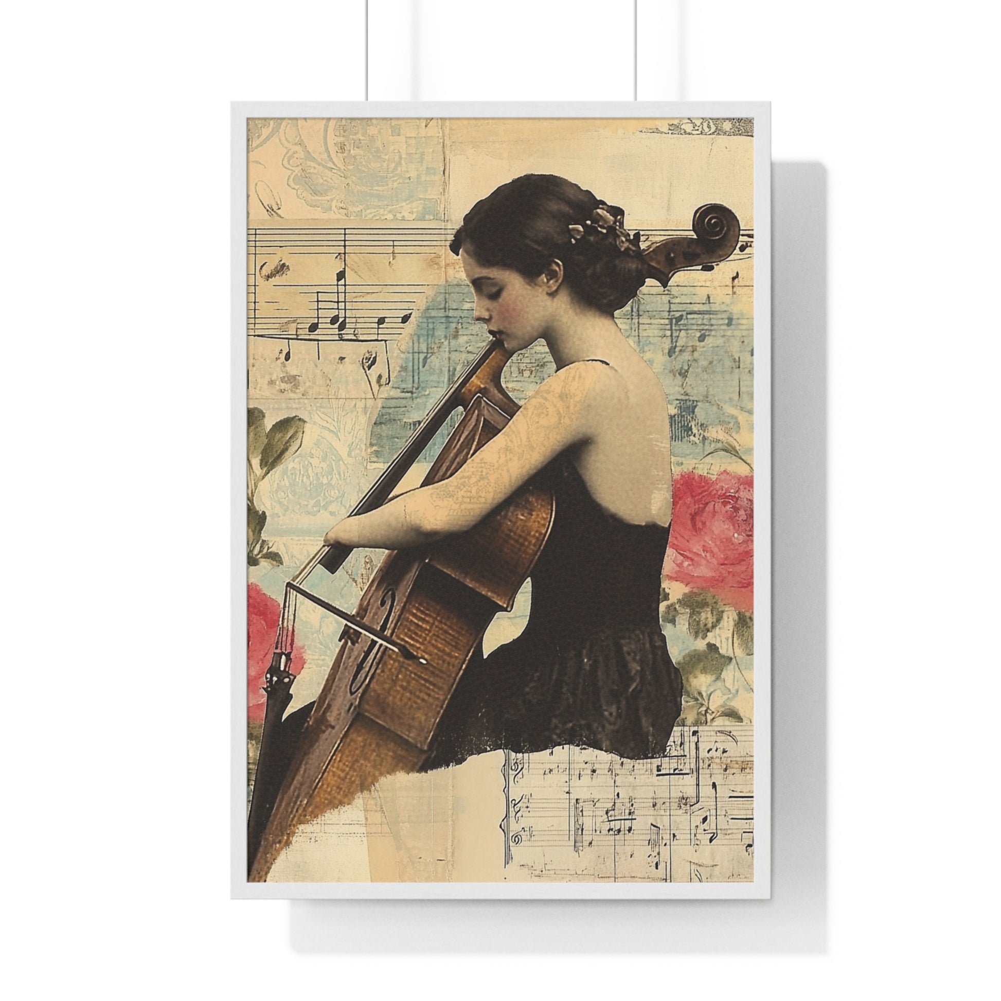 Vaporwave Type Beat Girl Vertical Framed Poster, Artsulli - Art is Long, Life is Short, Poster, Size, 24″ x 36″, Color, White, , , 23872247495226976555