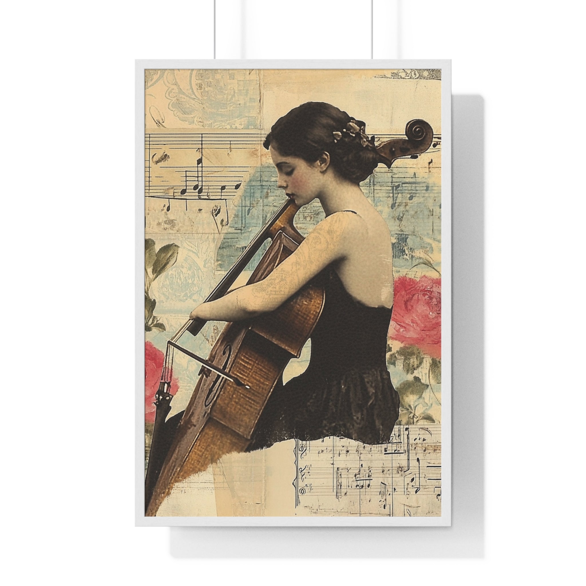 Vaporwave Type Beat Girl Vertical Framed Poster, Artsulli - Art is Long, Life is Short, Poster, Size, 24″ x 36″, Color, White, , , 23872247495226976555