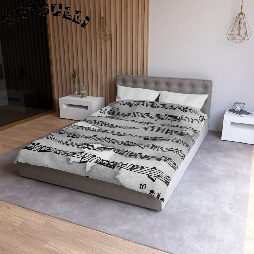 JAKKOUTTHEBXX Distressed Sheet Music Duvet Cover 2025