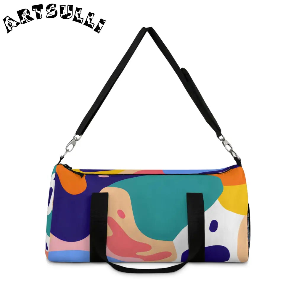 JAKKOUTTHEBXX Colorful Abstract Shapes Duffel Bag JAKKOUTTHEBXX