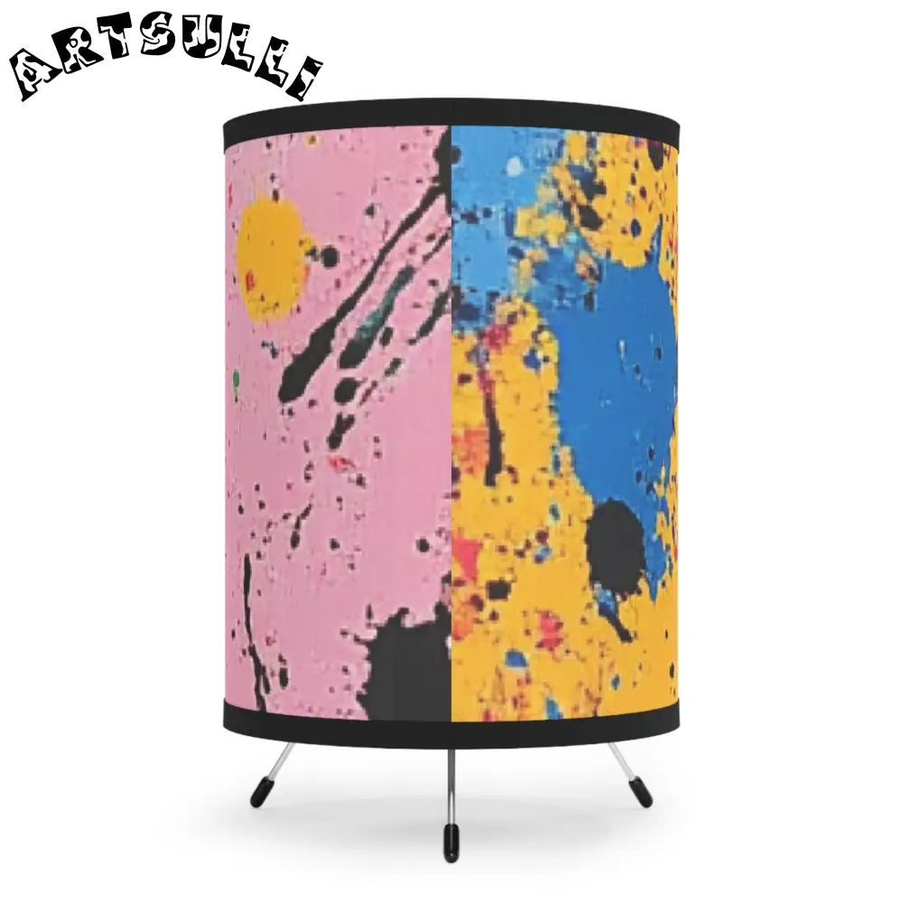 JAKKOUTTHEBXX The Colors Of Paint Splatter Tripod Lamp with High-Res