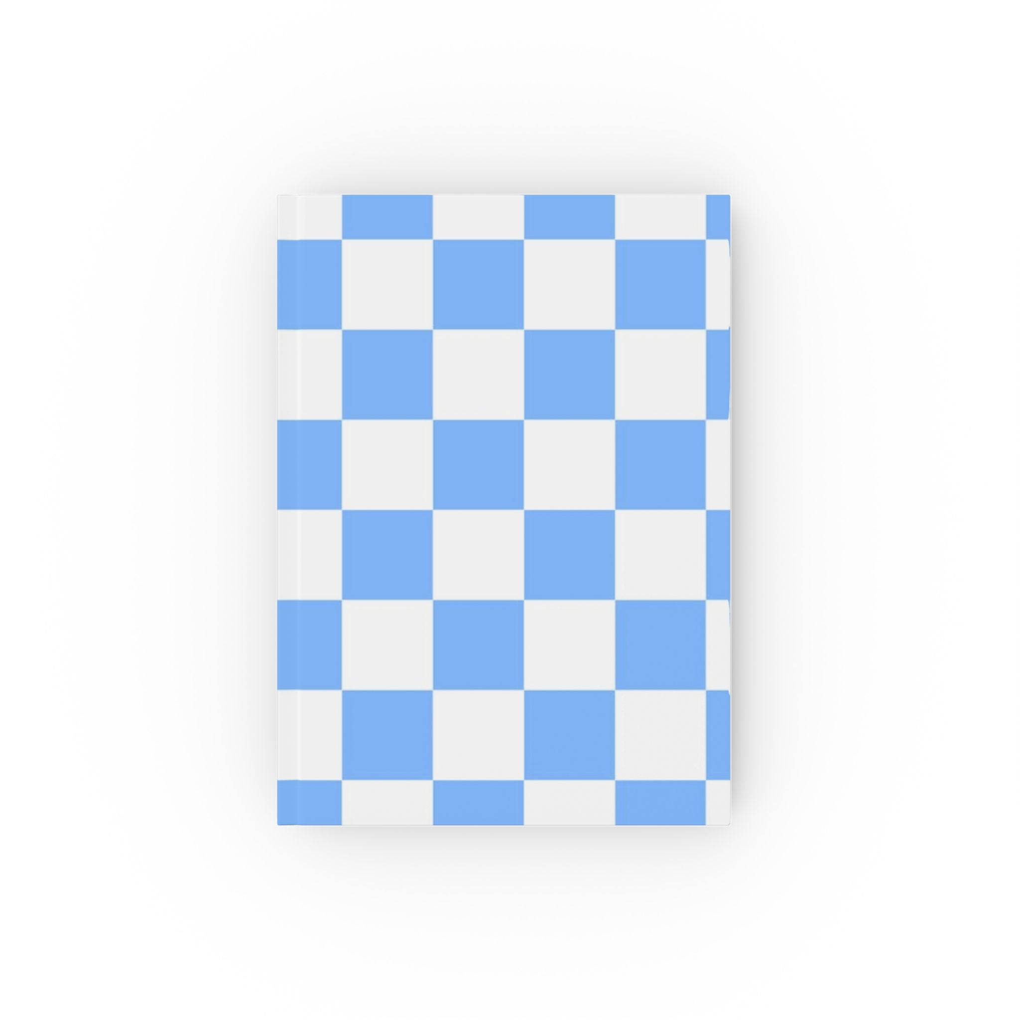 Checkerboard White and Light Blue Hard Backed Journal, Artsulli - Art is Long, Life is Short, Paper products, Paper, Blank, Size, 5.2" x 7.4", , , 21360993082495113776