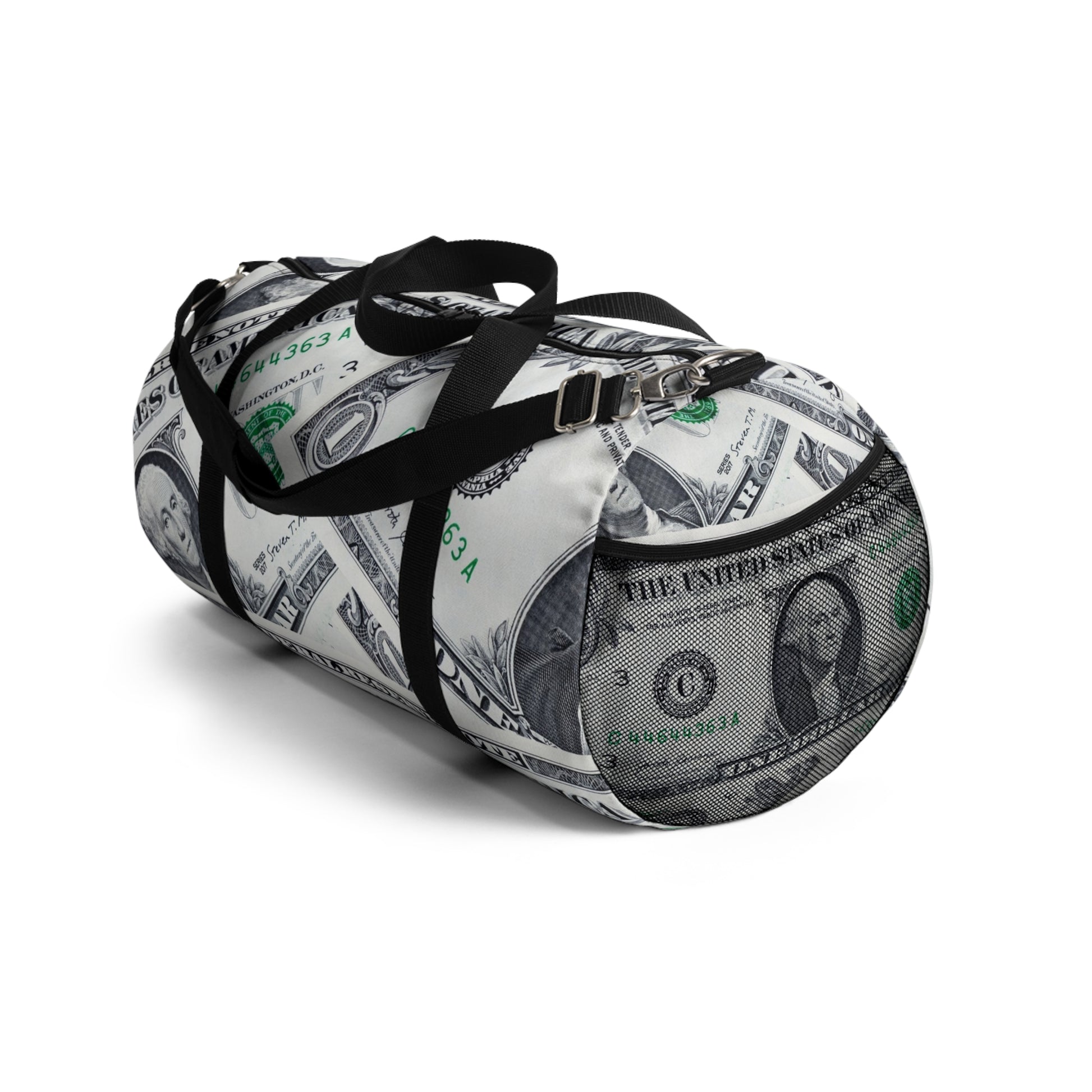 Money Collage Duffel Bag, Artsulli - Art is Long, Life is Short, Bags, , , , , , , 
