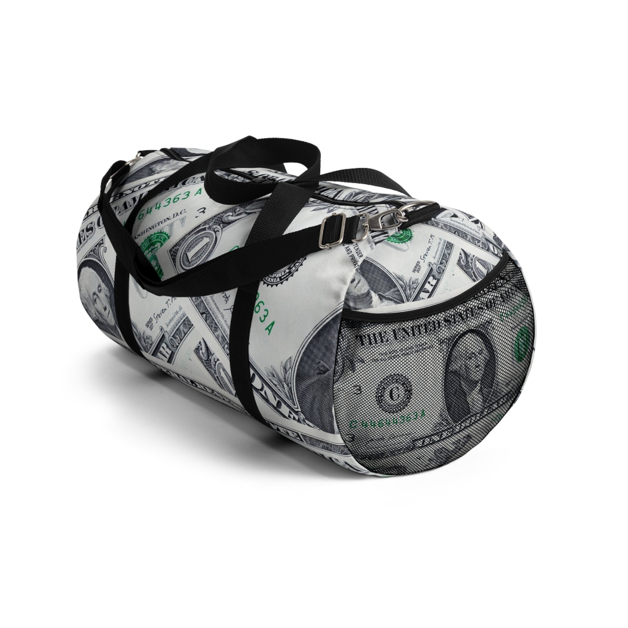 Money Collage Duffel Bag, Artsulli - Art is Long, Life is Short, Bags, , , , , , , 
