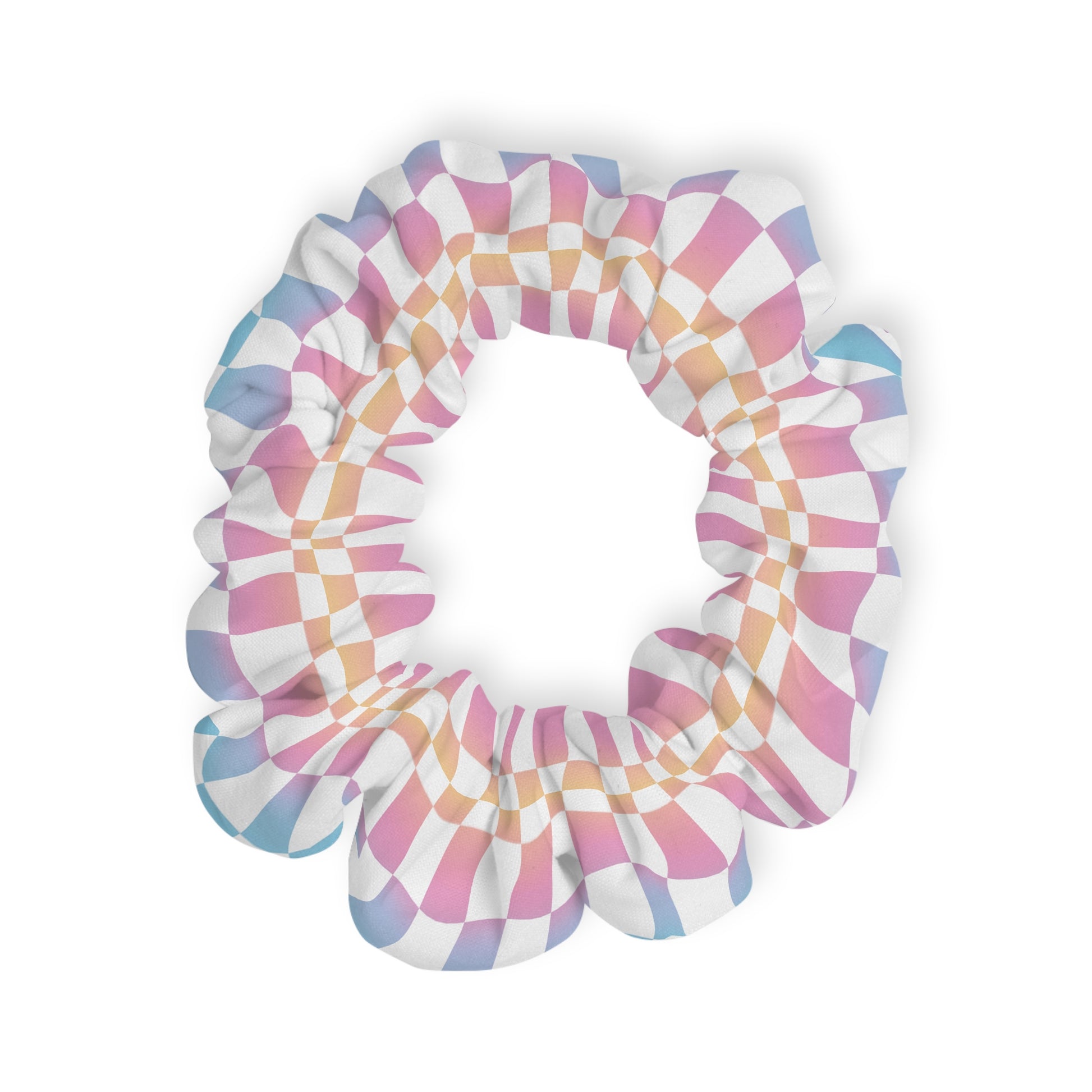 Vaporwave Check Scrunchie, Artsulli - Art is Long, Life is Short, Accessories, , , , , , , 