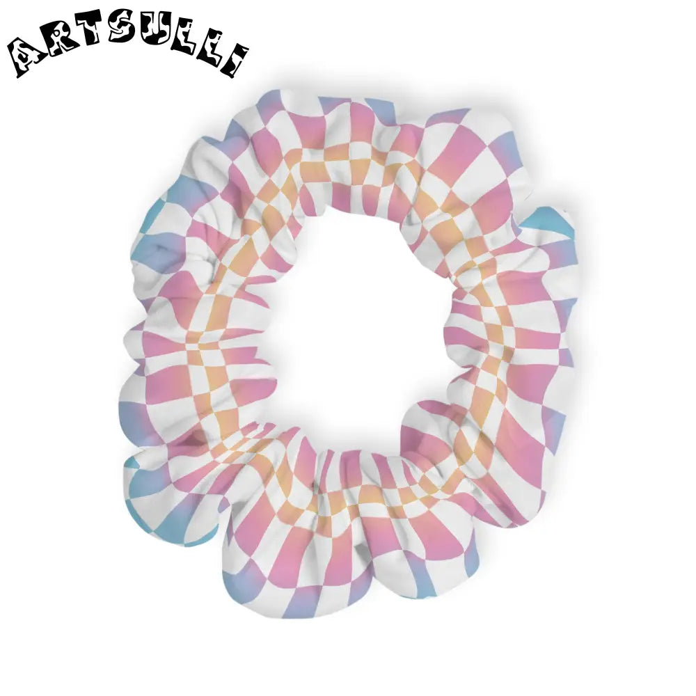 JAKKOUTTHEBXX Vaporwave Check Scrunchie JAKKOUTTHEBXX Artsulli - Art