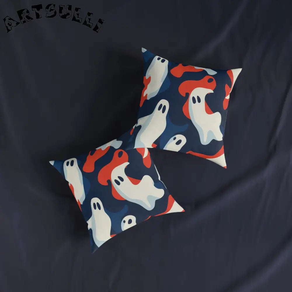 JAKKOUTTHEBXX Camo Ghosts Square Pillow JAKKOUTTHEBXX Artsulli - Art