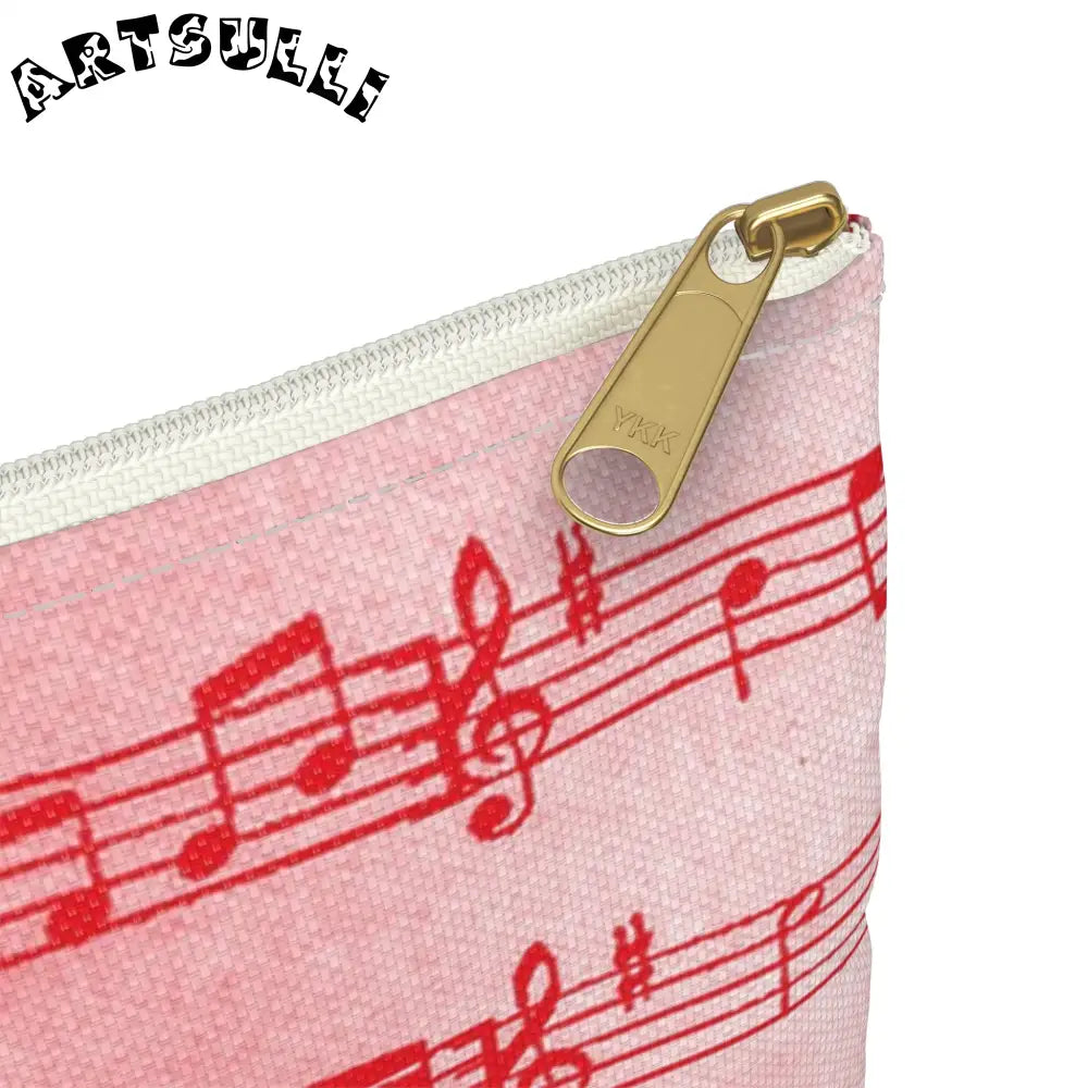 JAKKOUTTHEBXX Red Musical Note Zippered Pouch 2025