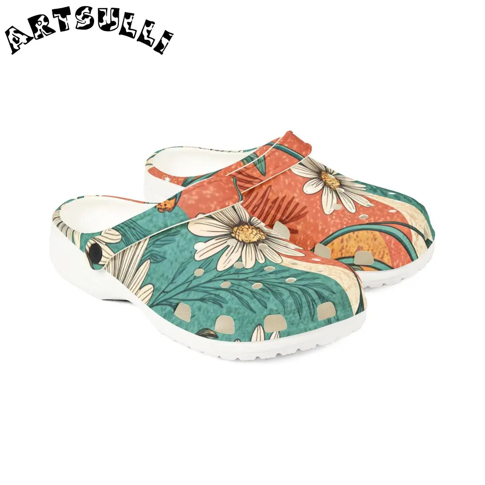 JAKKOUTTHEBXX Retro Daisy Dream EVA Foam Rubber Shoes (AOP)