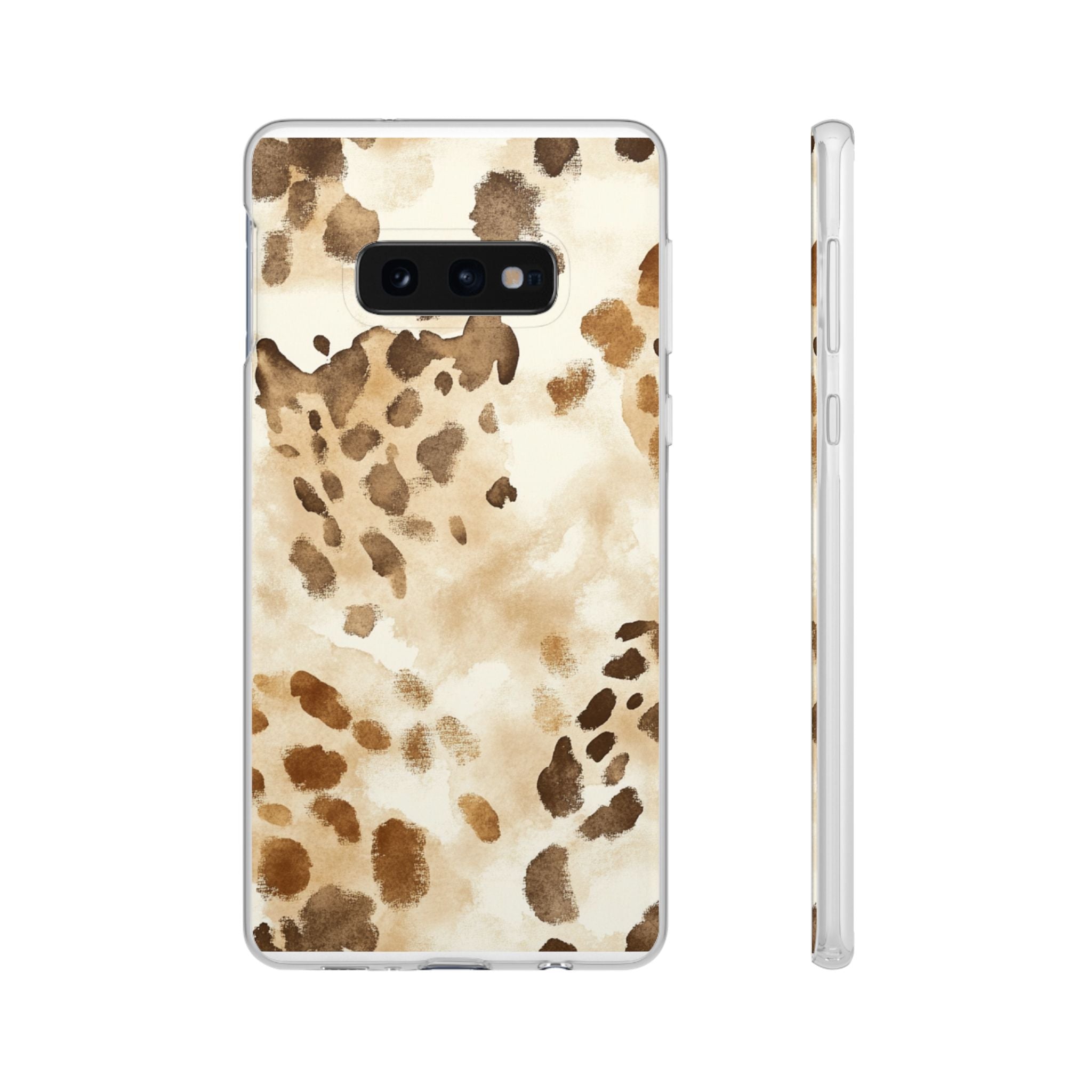 Brown and Beige Watercolor Dalmatian Phone Case, Artsulli - Art is Long, Life is Short, Phone Case, Size, Samsung Galaxy S10E with gift packaging, , , , , 33304513083341238562