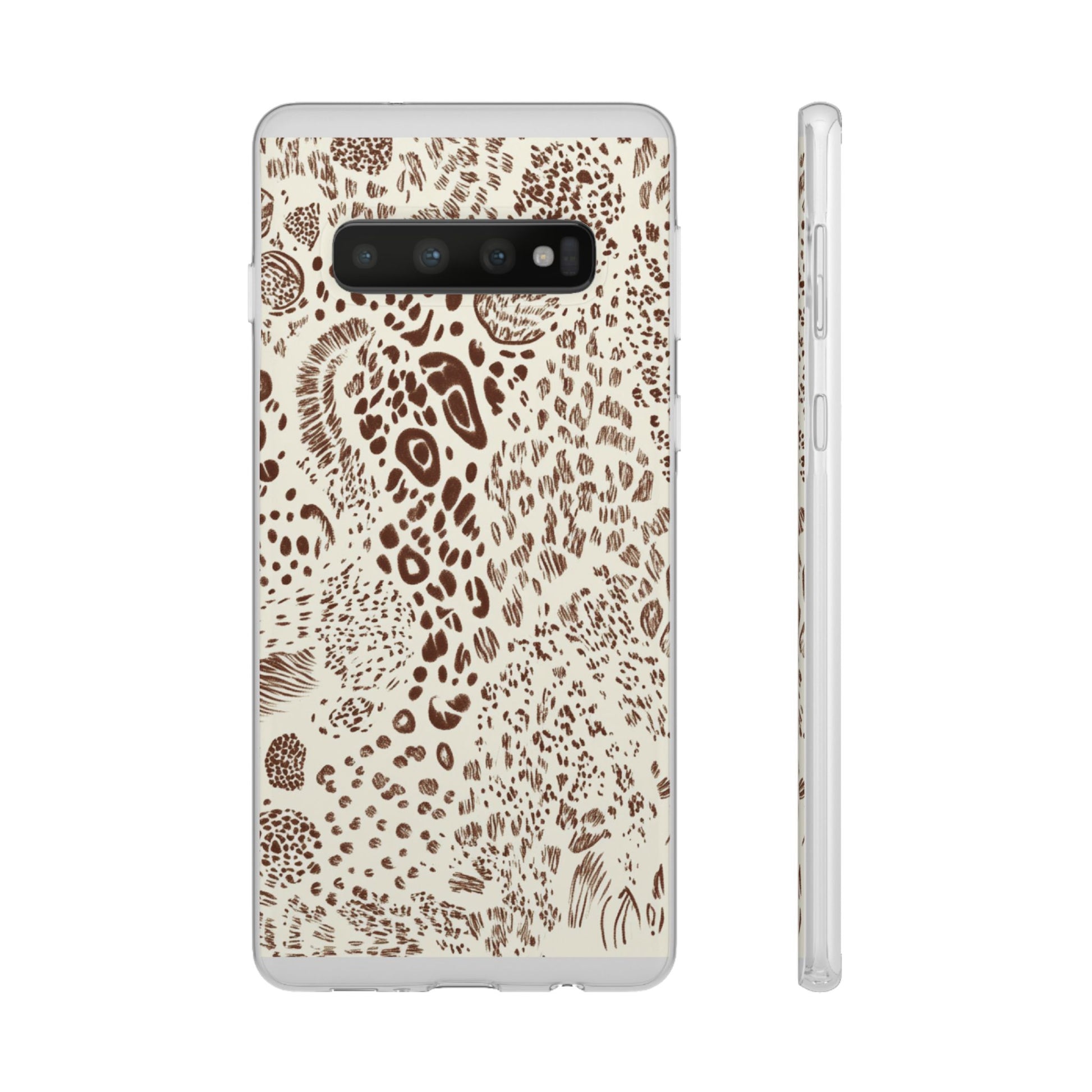 Brown Animal Print Flexi Case, Artsulli - Art is Long, Life is Short, Phone Case, Size, Samsung Galaxy S10, , , , , 14449674871724627566