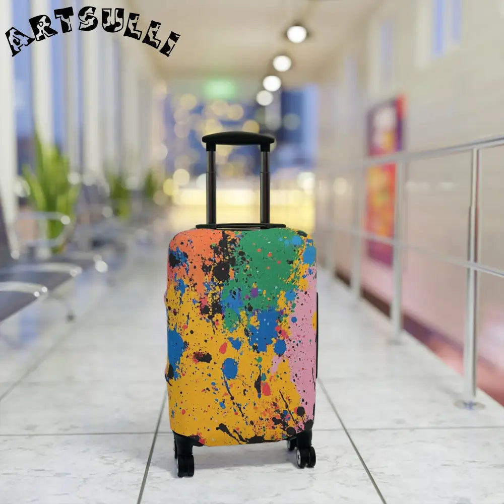 JAKKOUTTHEBXX The Colors Of Paint Splatter Luggage Cover