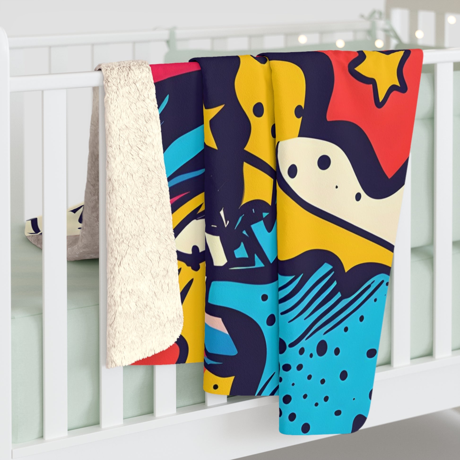 Comic x Pop Art Sherpa Fleece Blanket, Artsulli - Art is Long, Life is Short, Home Decor, , , , , , , 