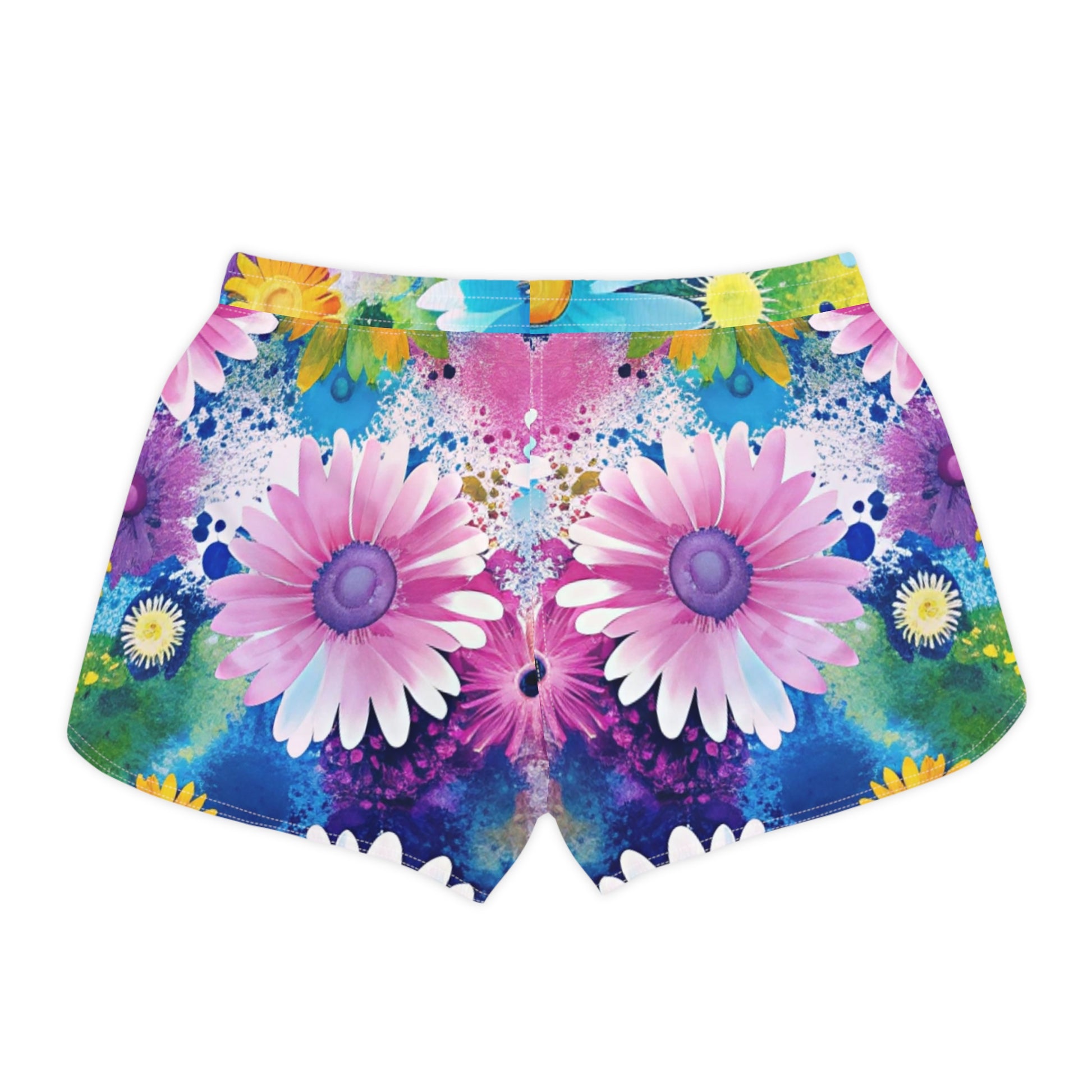 Magical Flower Explosion Multi-Color Women's Casual Shorts (AOP), Artsulli - Art is Long, Life is Short, All Over Prints, , , , , , , 