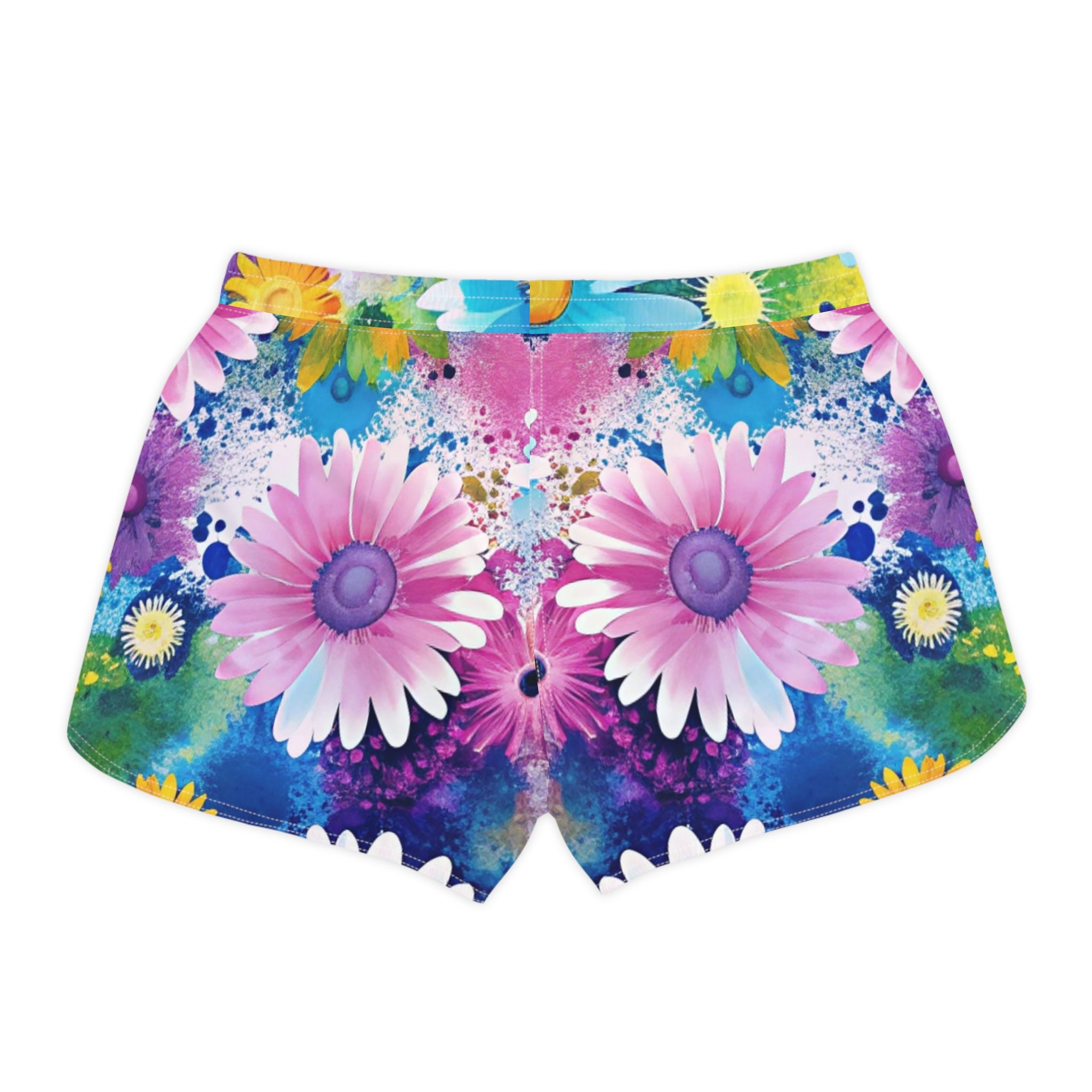 Magical Flower Explosion Multi-Color Women's Casual Shorts (AOP), Artsulli - Art is Long, Life is Short, All Over Prints, , , , , , , 