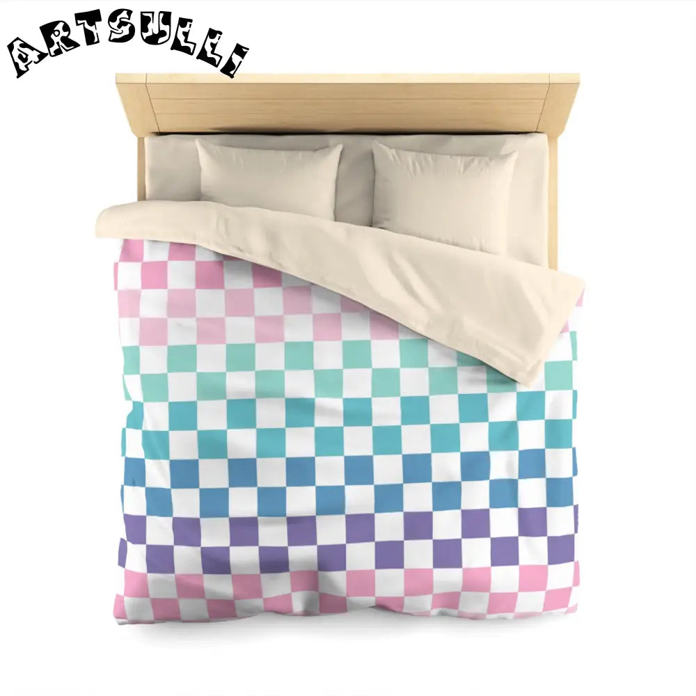 JAKKOUTTHEBXX Vaporwave Rainbow Checkerboard Multi-Color Microfiber