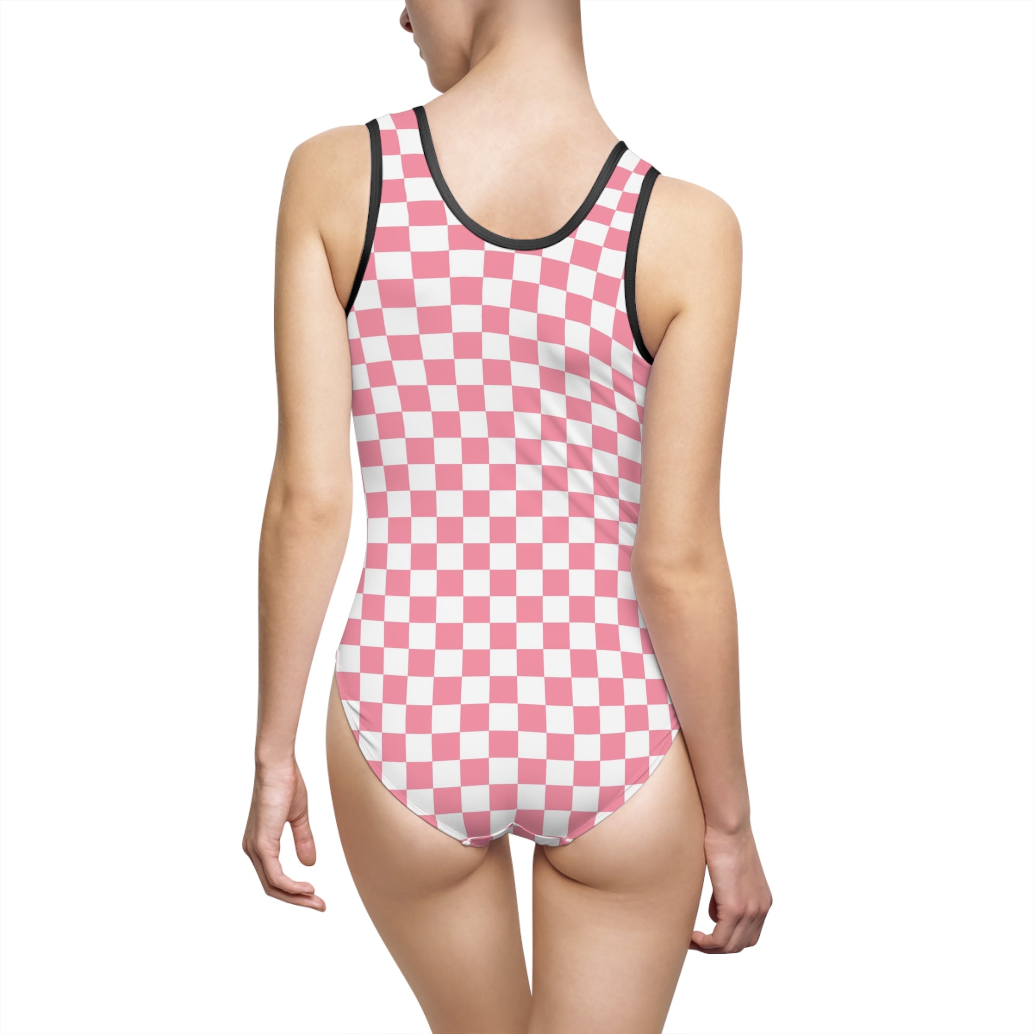 Brigandine Checkered Scene Women's Classic One-Piece Swimsuit (AOP)