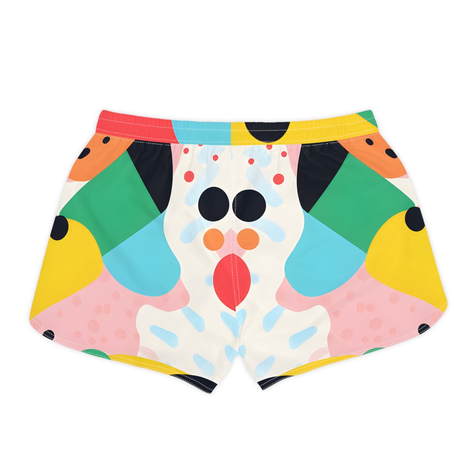 Colorful Abstract Shapes Women's Casual Shorts (AOP), Artsulli - Art is Long, Life is Short, All Over Prints, , , , , , , 