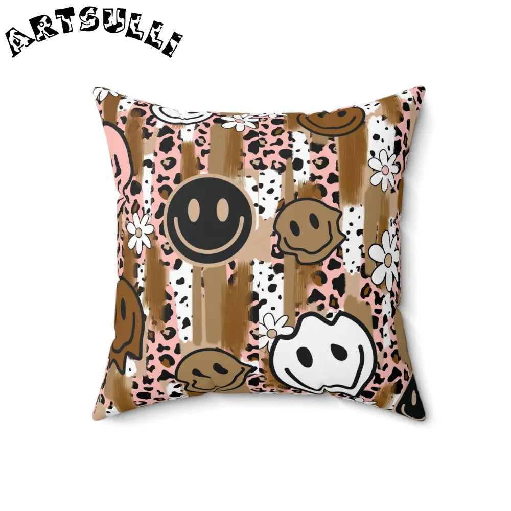 JAKKOUTTHEBXX Sutfin Ghosts Pop Art Spun Polyester Square Pillow