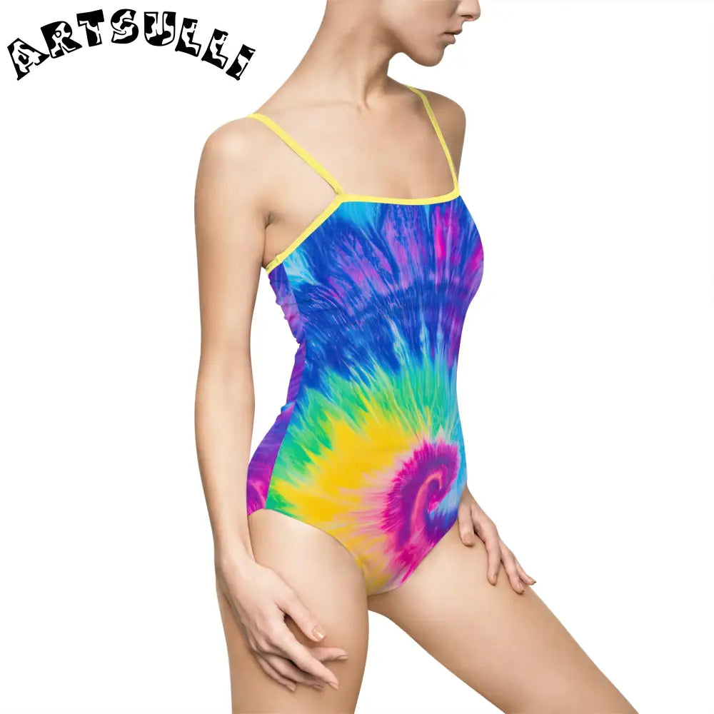 JAKKOUTTHEBXX Tie-Dye Open Back One-Piece Swimsuit 2025
