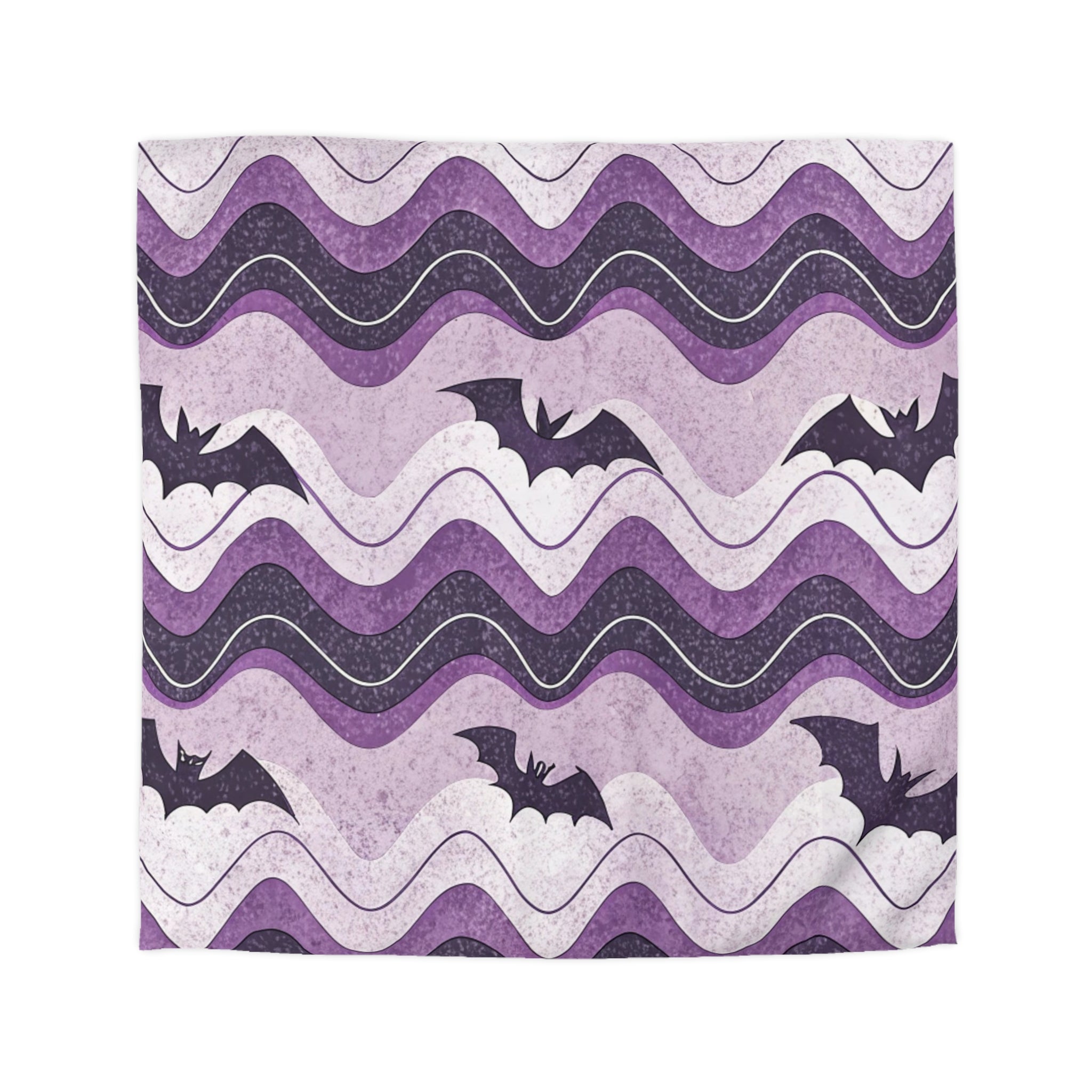Bat Wave Microfiber Duvet Cover, Artsulli - Art is Long, Life is Short, Home Decor, Size, Queen, Color, White, , , 30898415689955