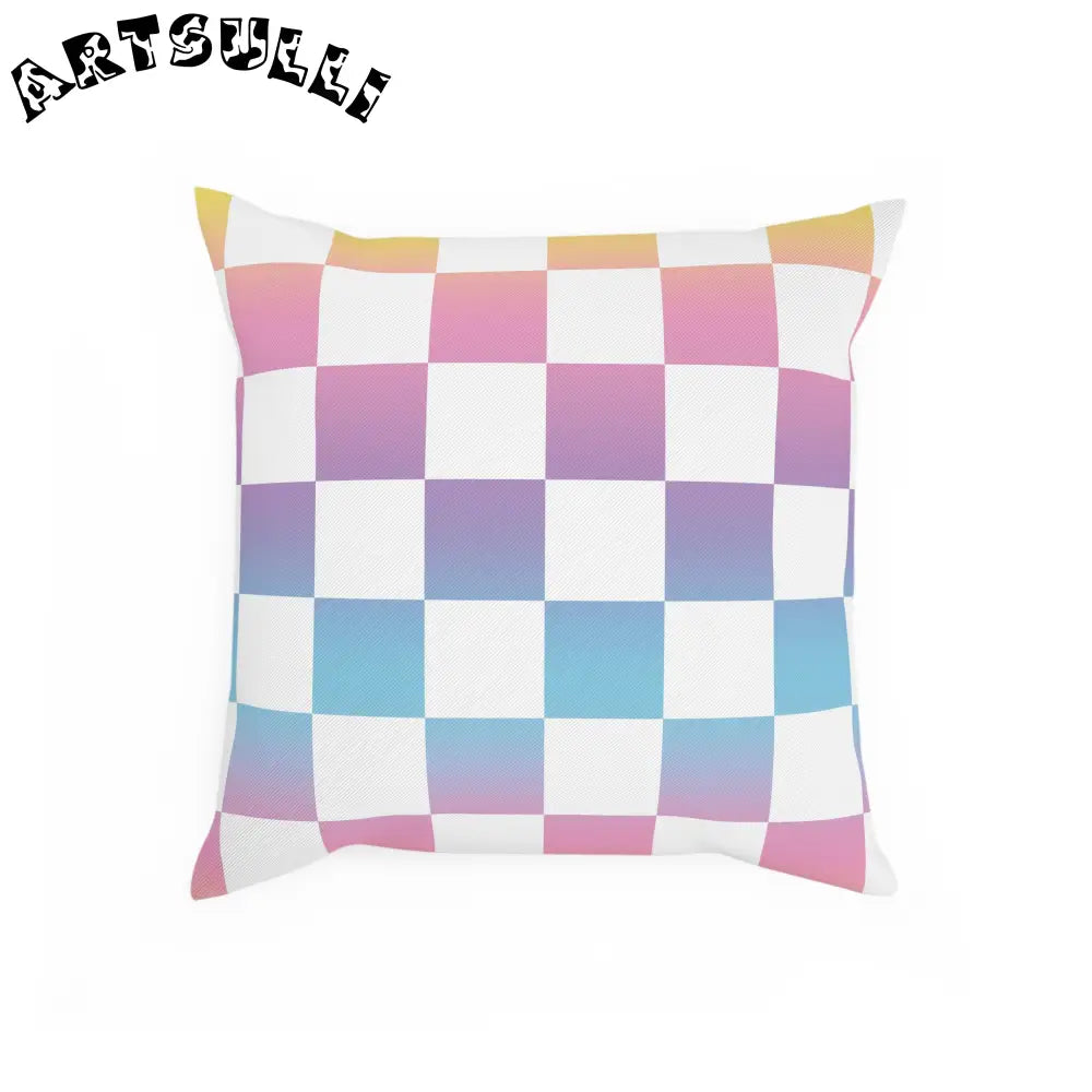 JAKKOUTTHEBXX Vaporwave Check Cushion JAKKOUTTHEBXX Artsulli - Art