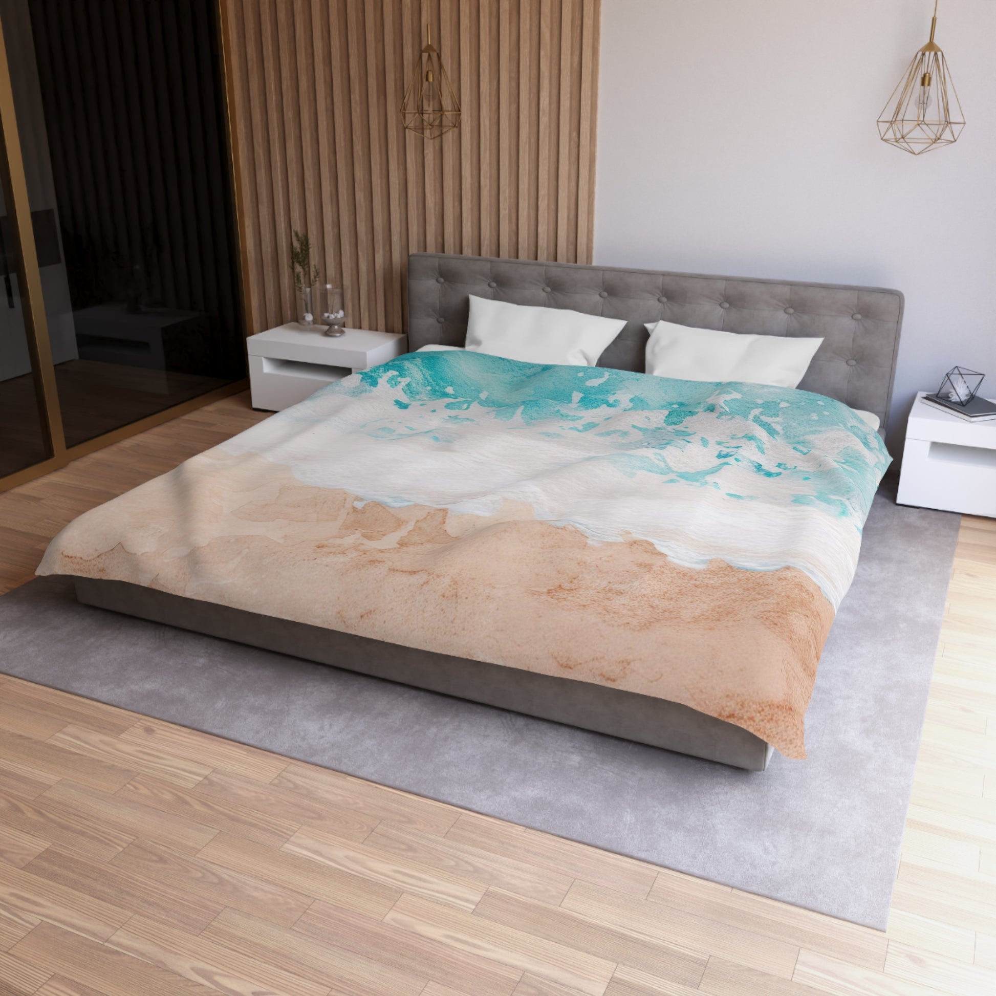Seashore Microfiber Duvet Cover, Artsulli - Art is Long, Life is Short, Home Decor, , , , , , , 