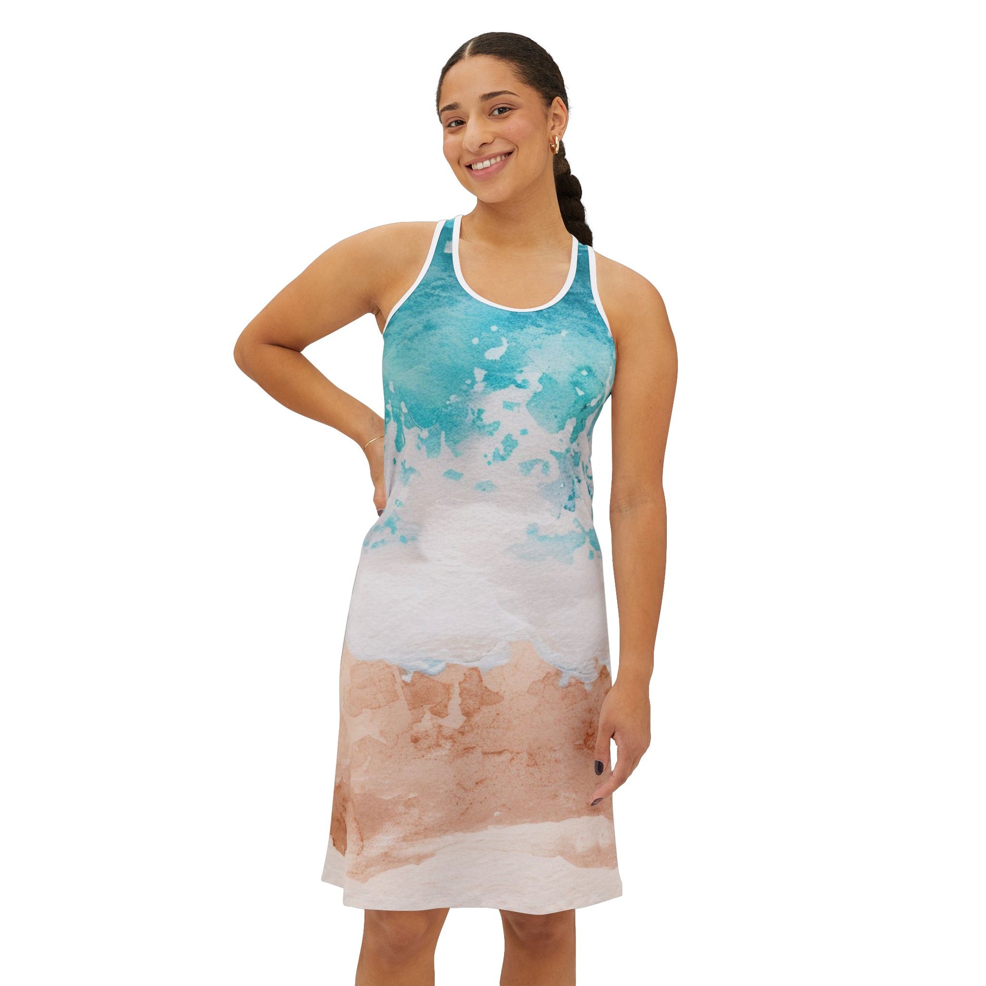 Seashore Women's Racerback Dress (AOP), Artsulli - Art is Long, Life is Short, Tank Top, , , , , , , 